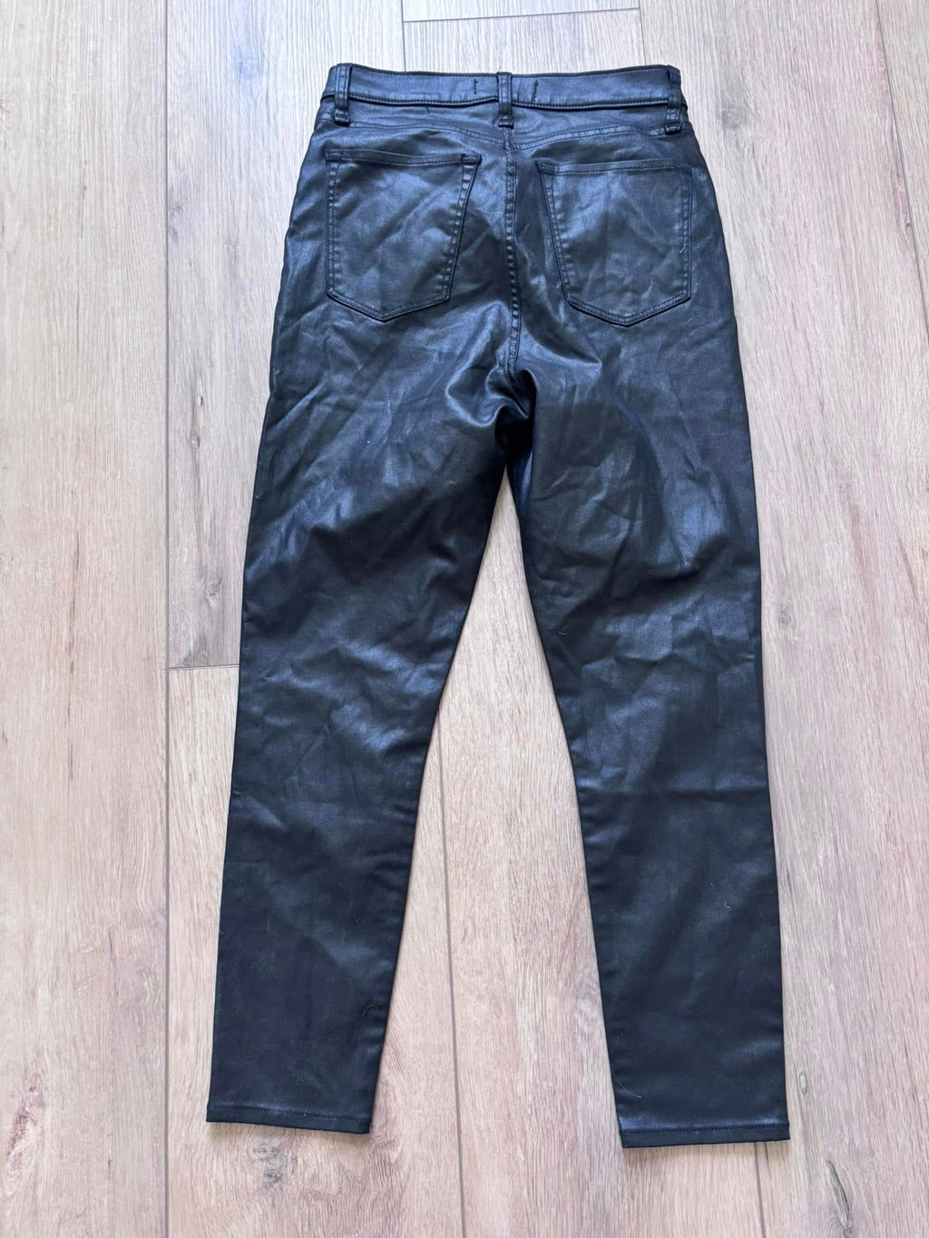 Abercrombie & Fitch Black Faux-Leather Jeans (Size: 29)
