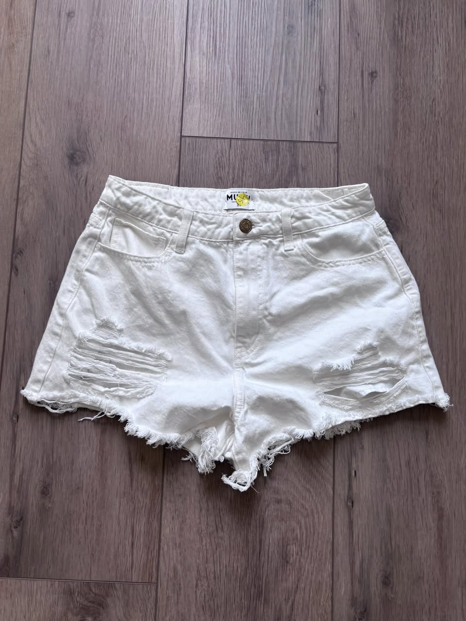 Show Me Your Mumu - White Jean Shorts - Size 4