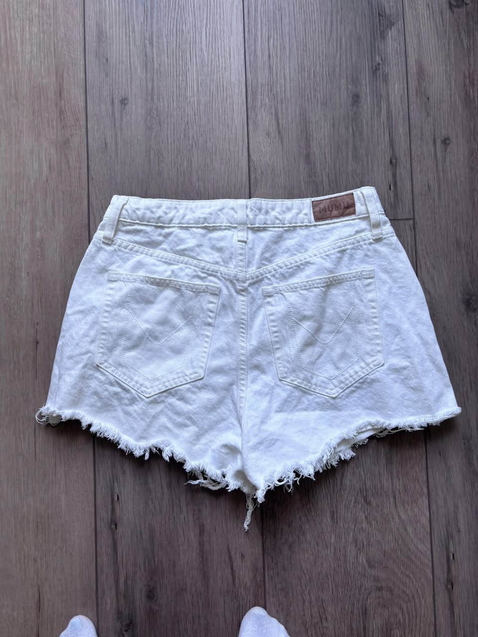 Show Me Your Mumu - White Jean Shorts - Size 4