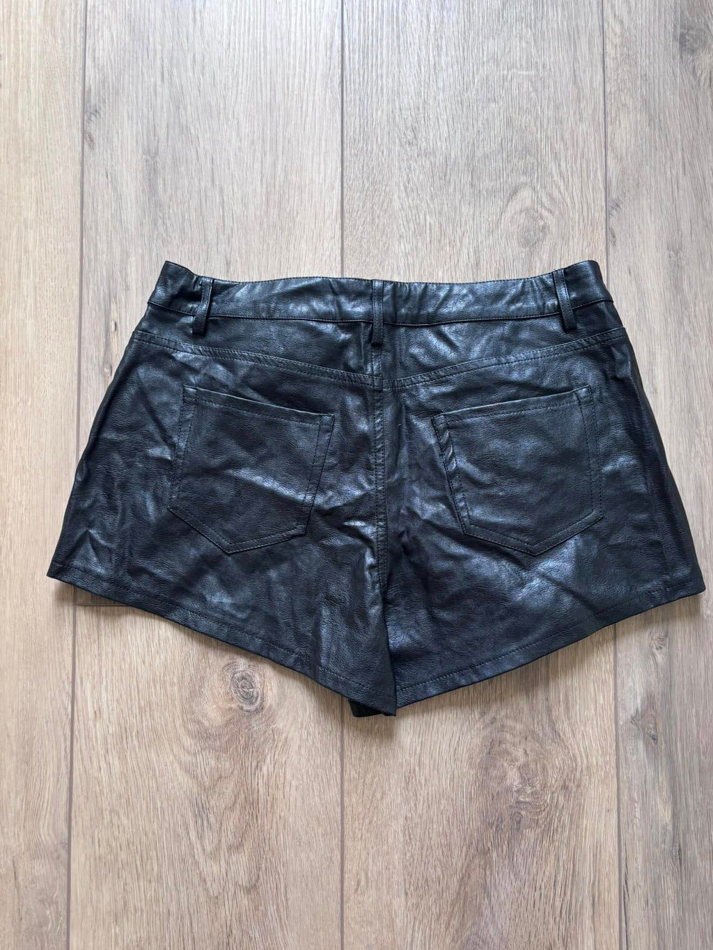 Black Metal Fringe Shorts