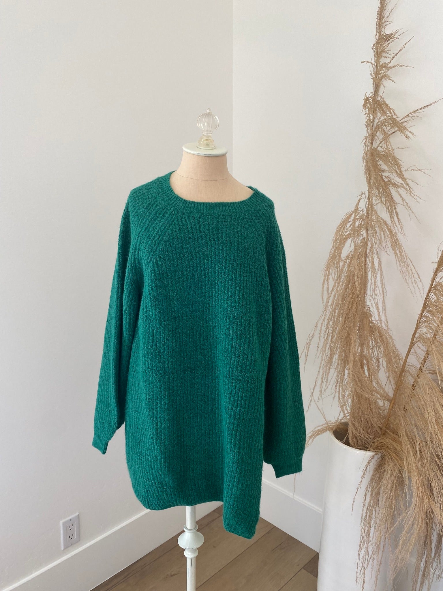 Pink Lily Teal Sweater Dress