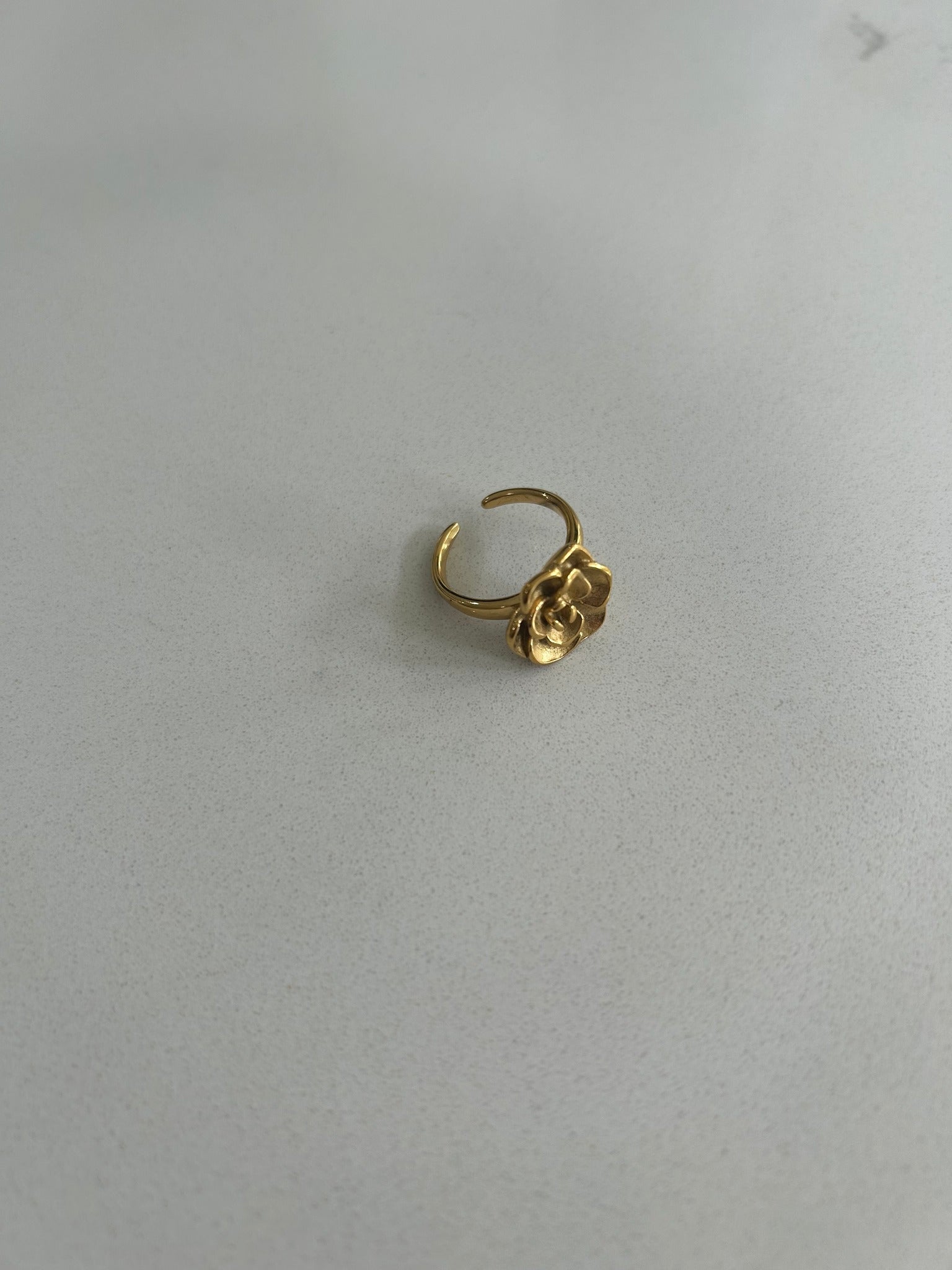 Adjustable Gold Flower Ring