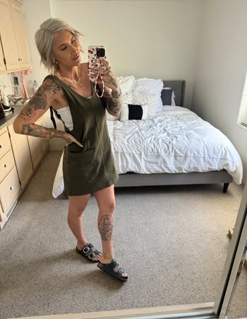 Cupshe Olive Overall Dress
