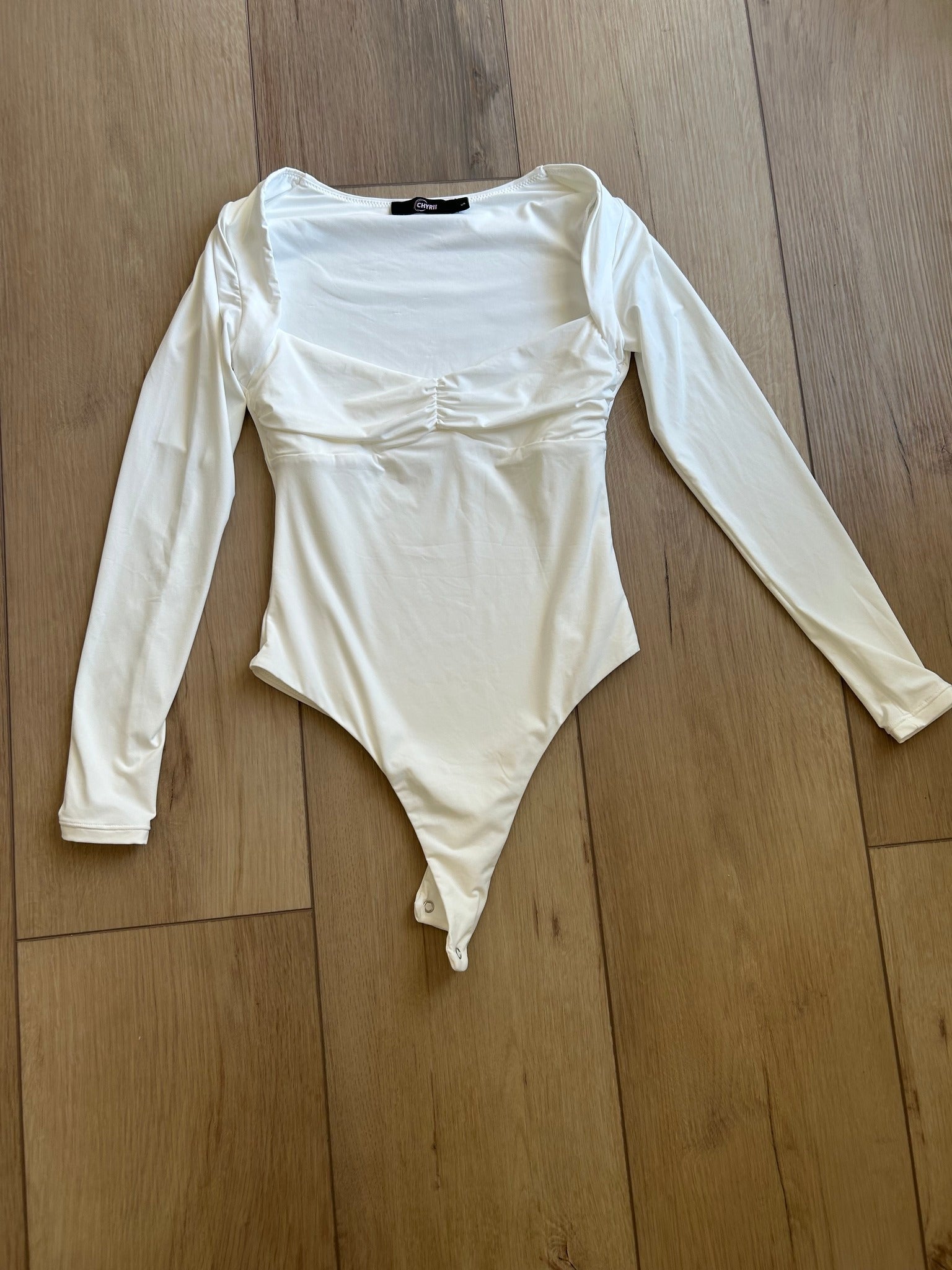 White Long Sleeve Bodysuit
