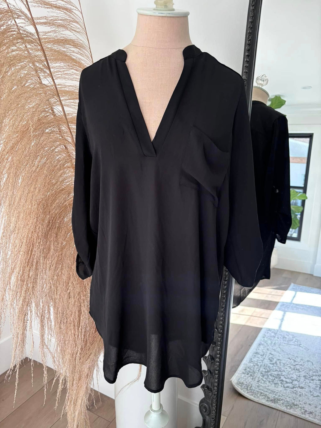 Lush Black Blouse