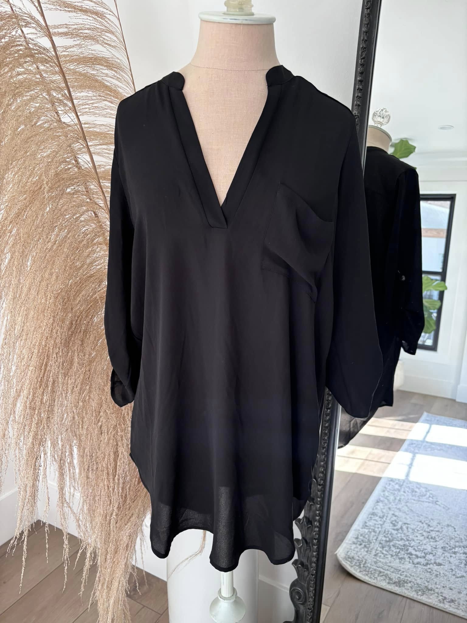 Lush Black Blouse