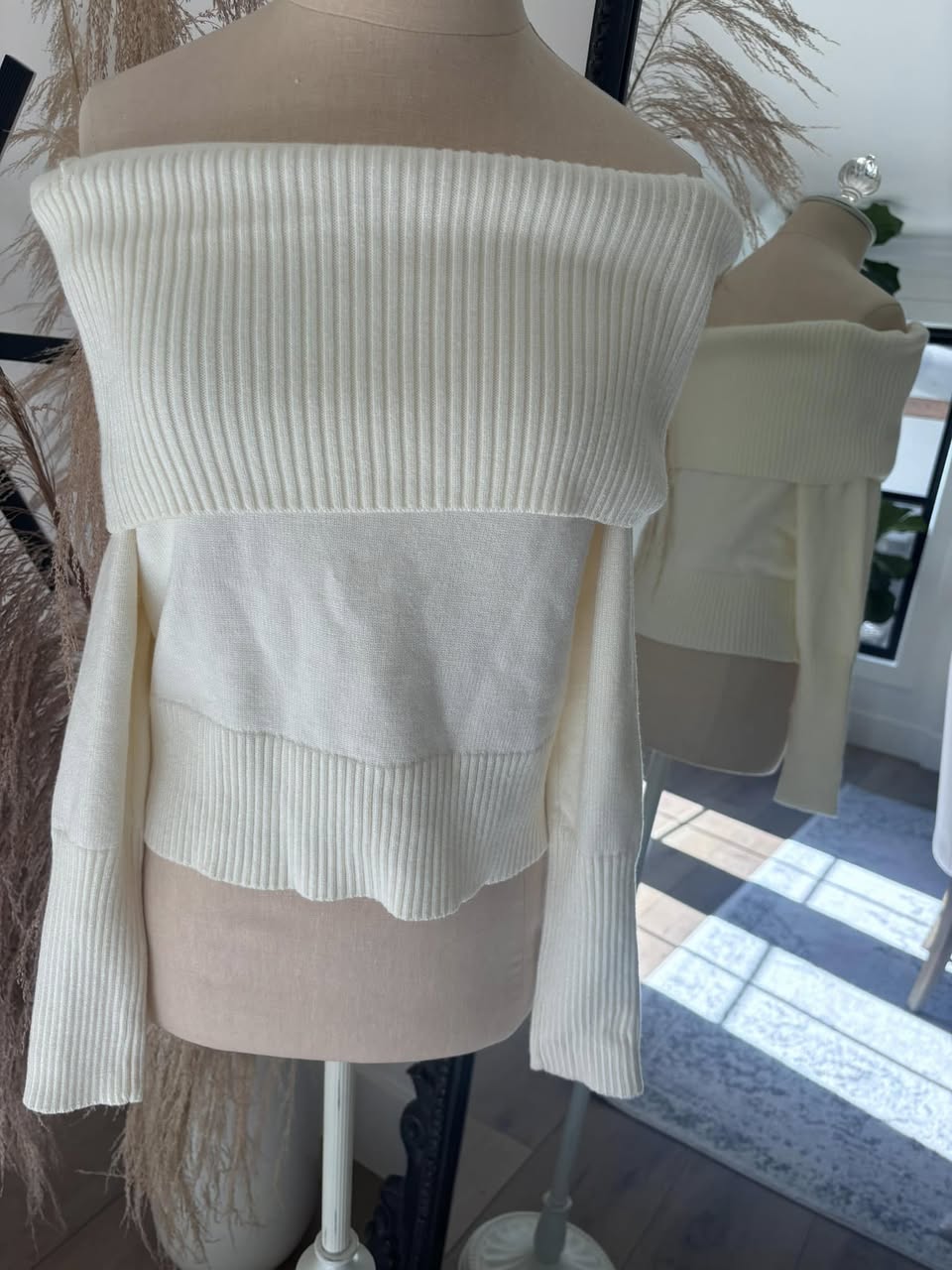 White Off the Shoulder Top