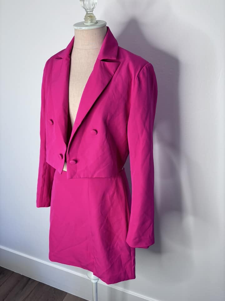 Pink Lily Blazer Set
