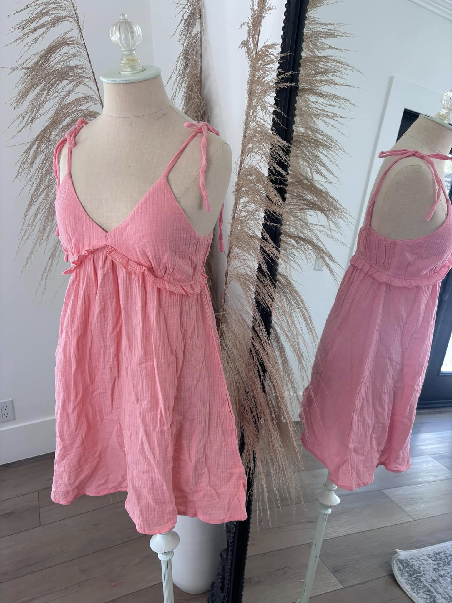 Pink Lily Pink Mini Sundress