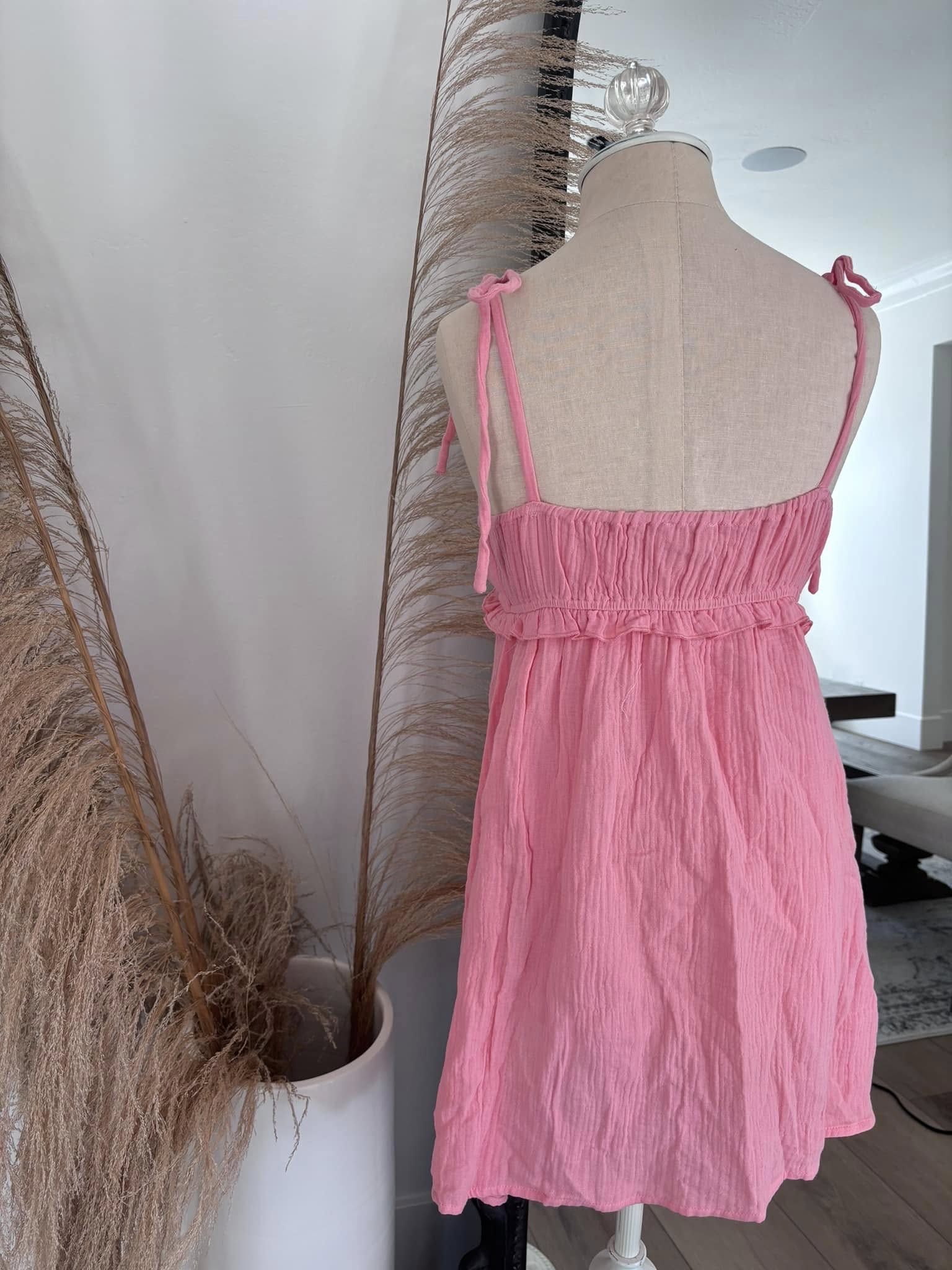 Pink Lily Pink Mini Sundress
