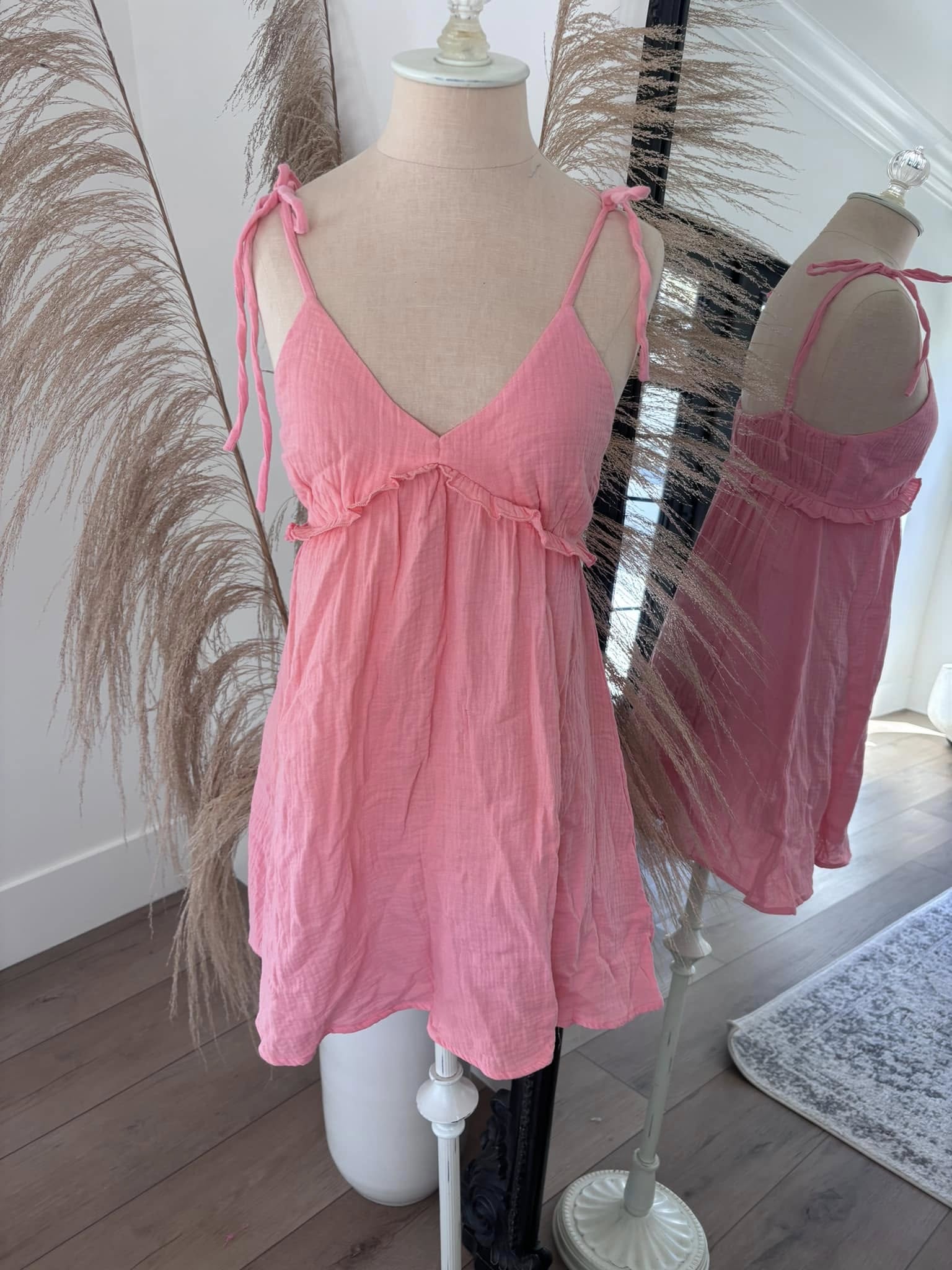 Pink Lily Pink Mini Sundress