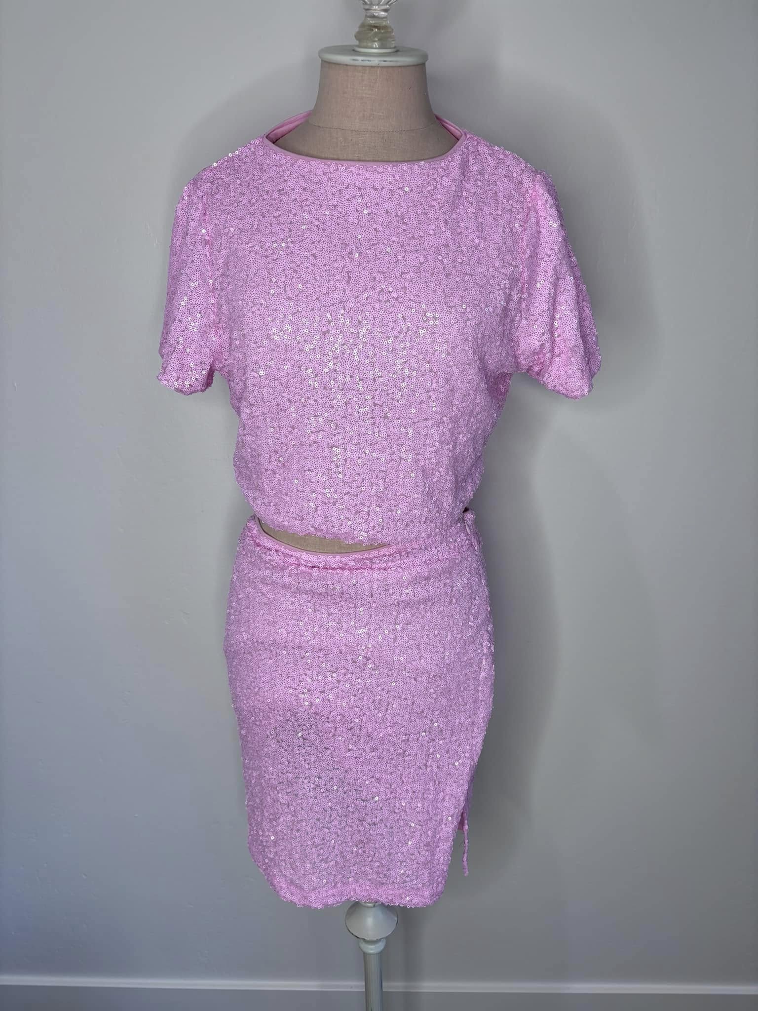 Pink Lily Sequin Set