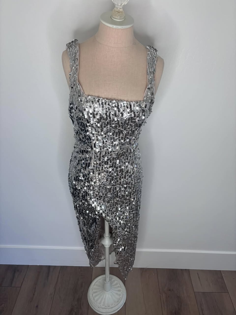 Silver Sequin Dress