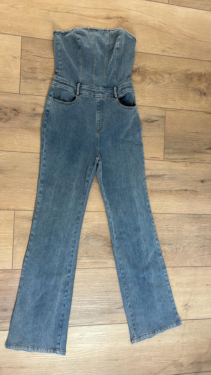 Lelis Strapless Jean Jumper