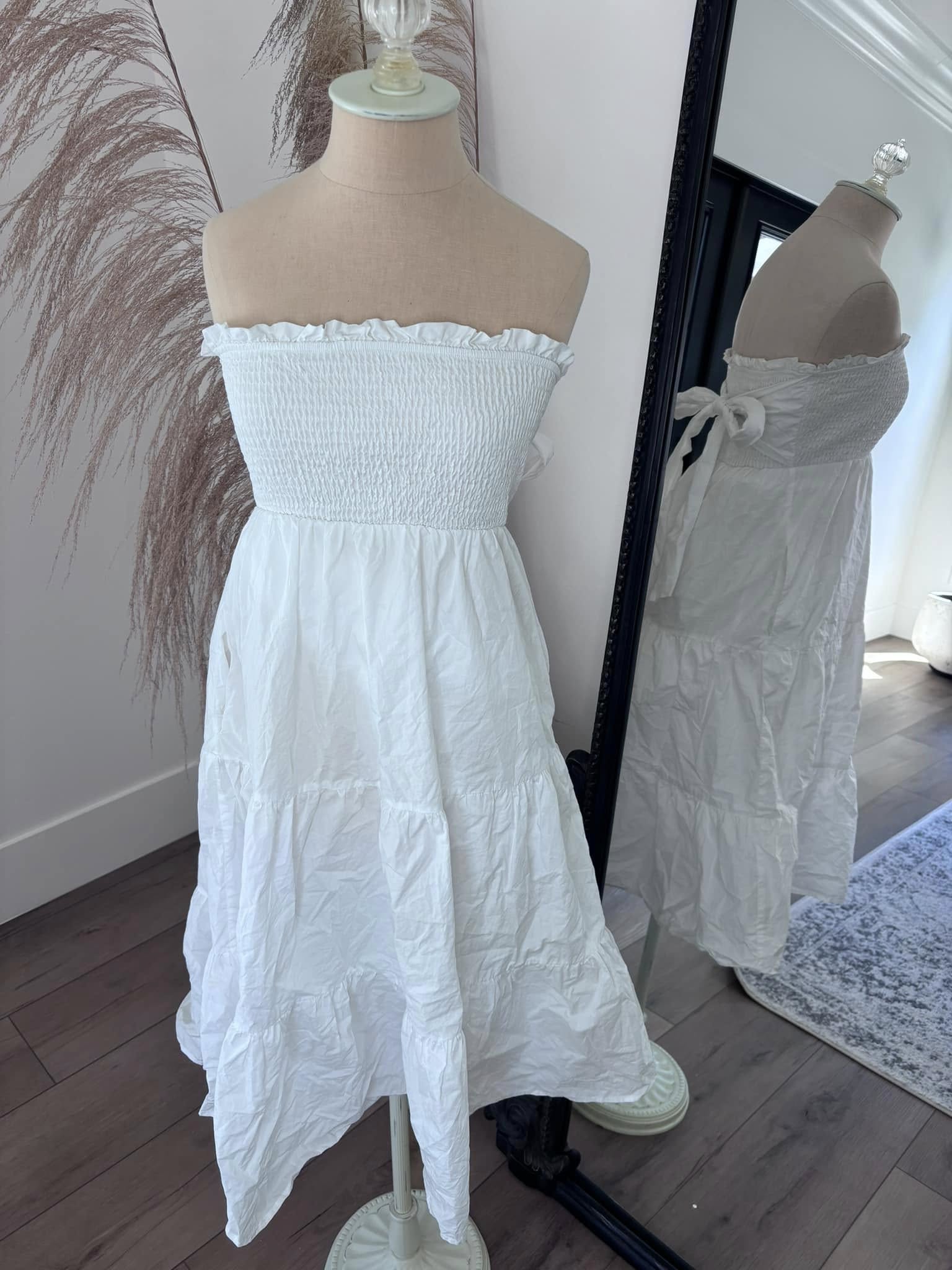 Allie Rose Strapless White Dress