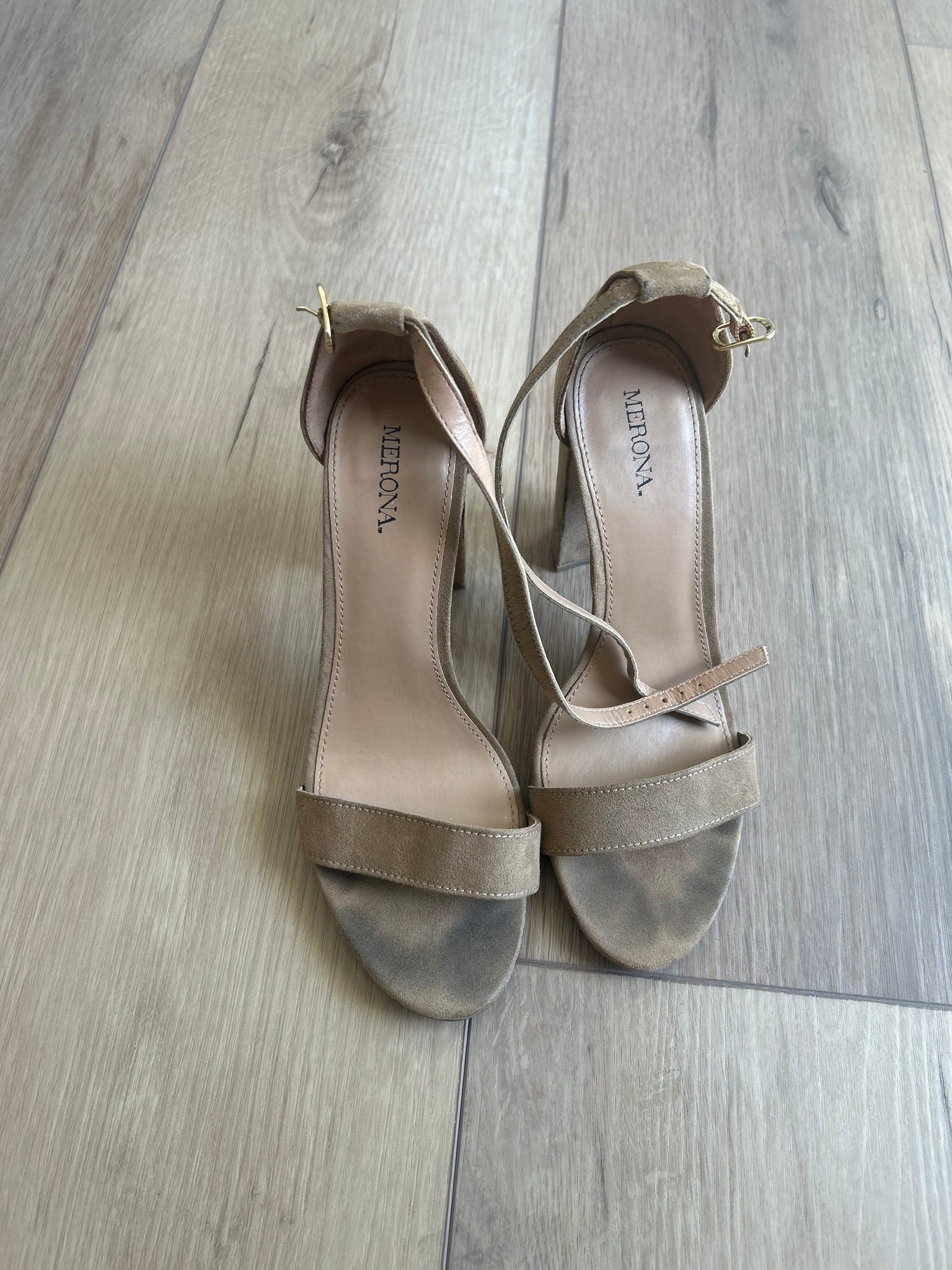 Merona Nude Heels (Size 8)