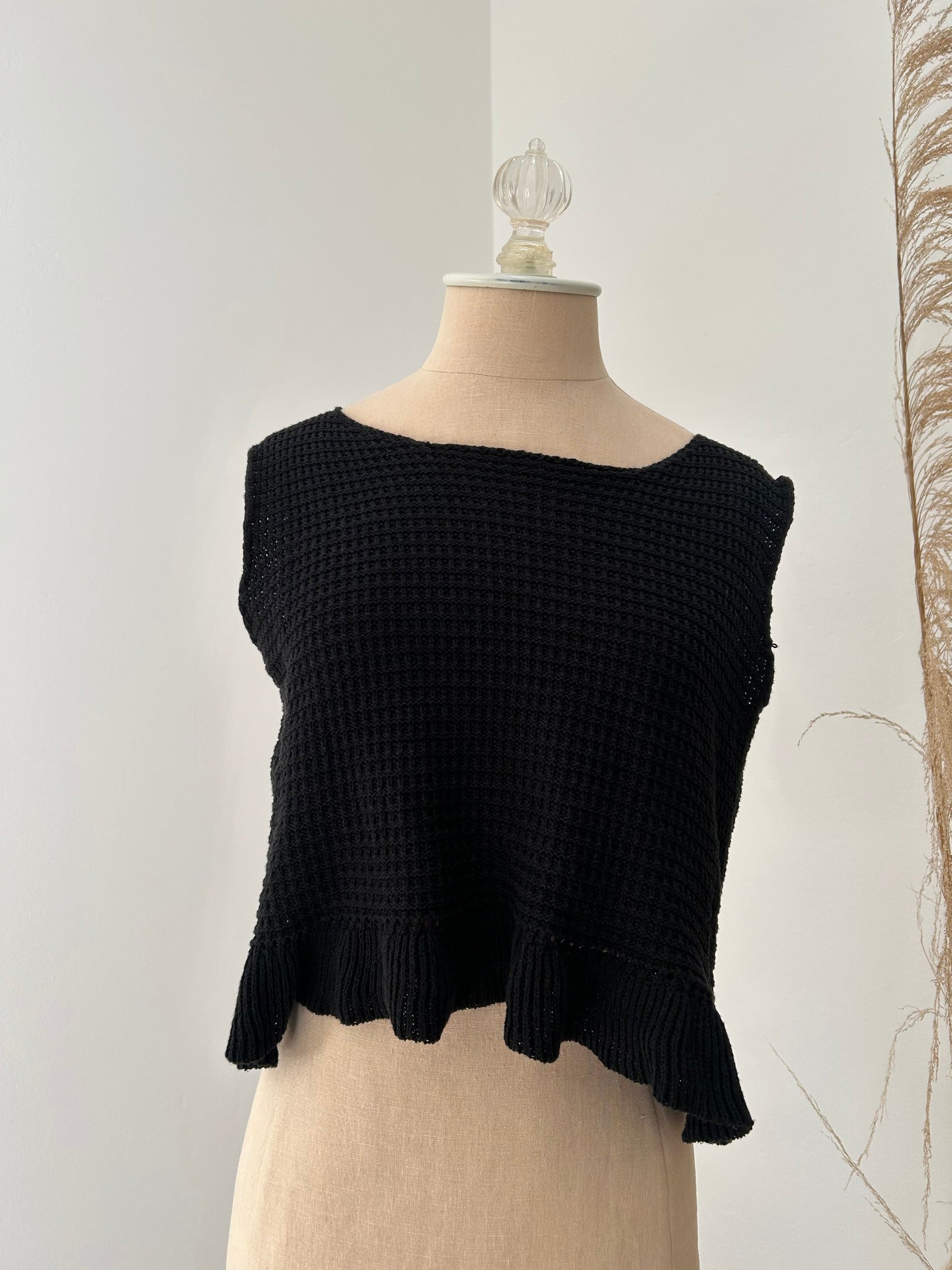 Knitted Black Top