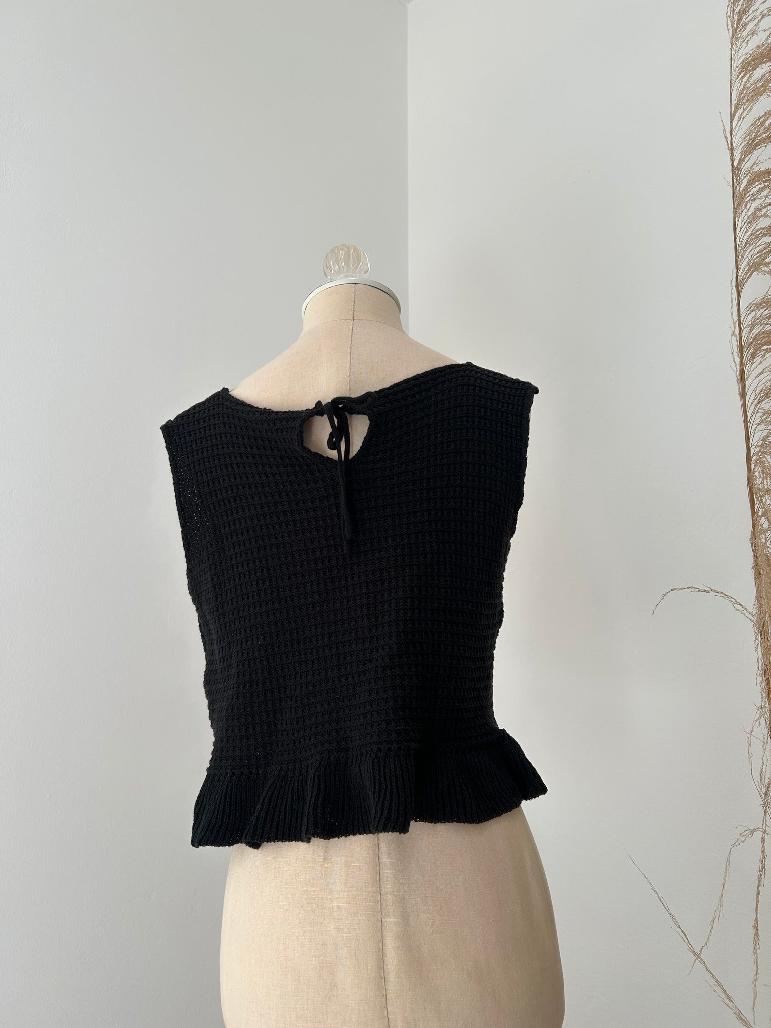 Knitted Black Top