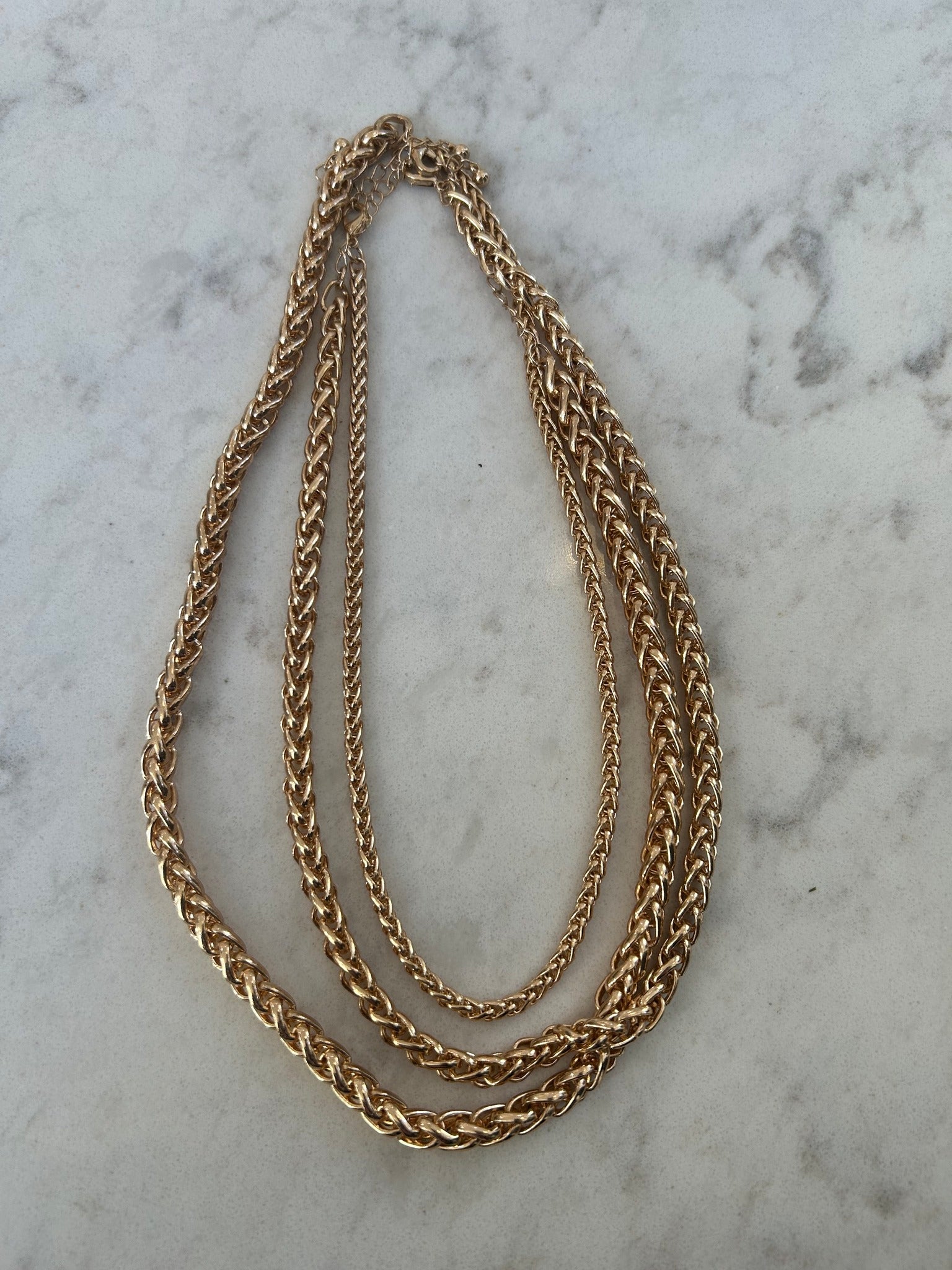 3 Layered Gold Chains