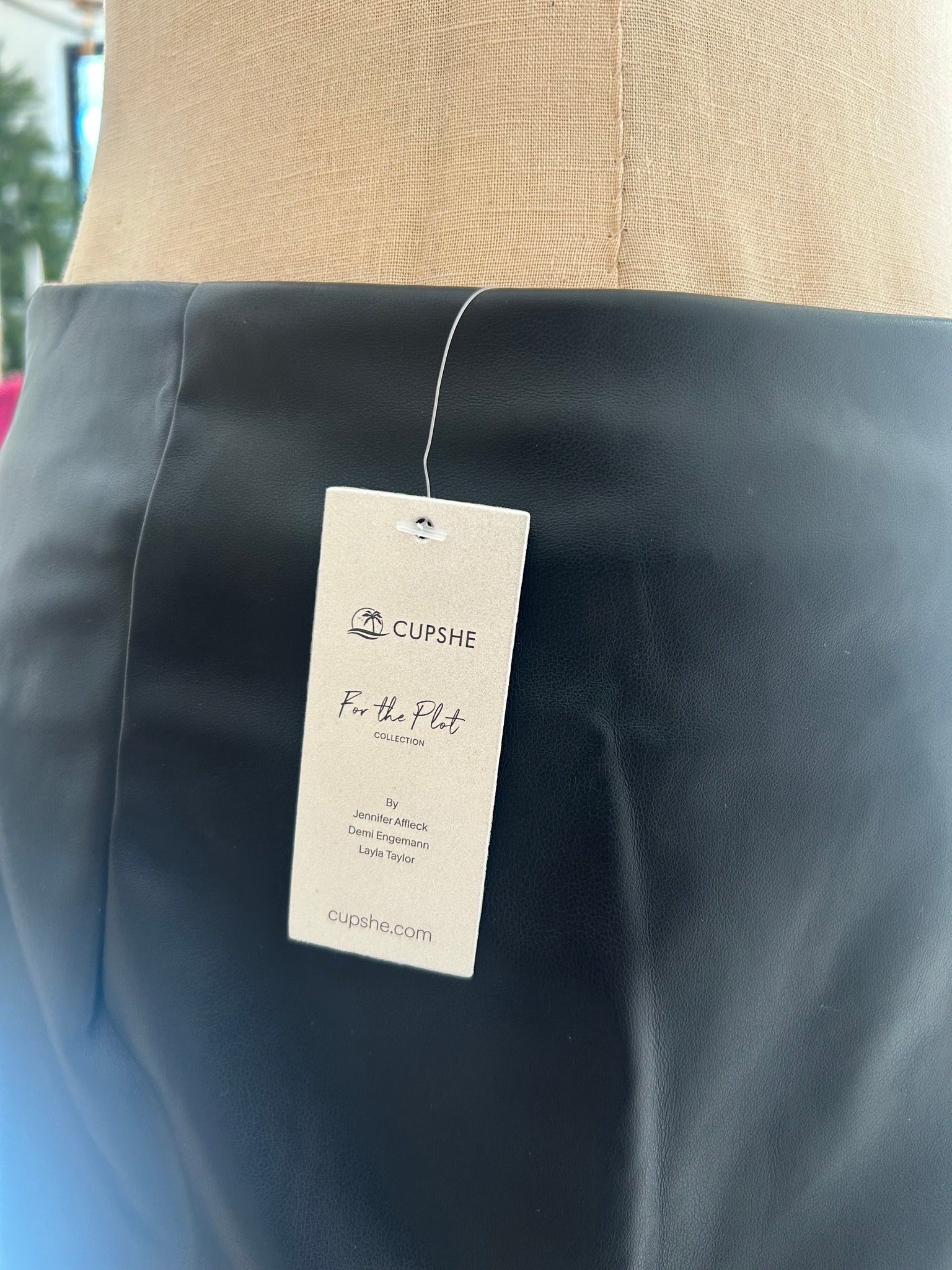 Faux Leather Skirt by Cupshe