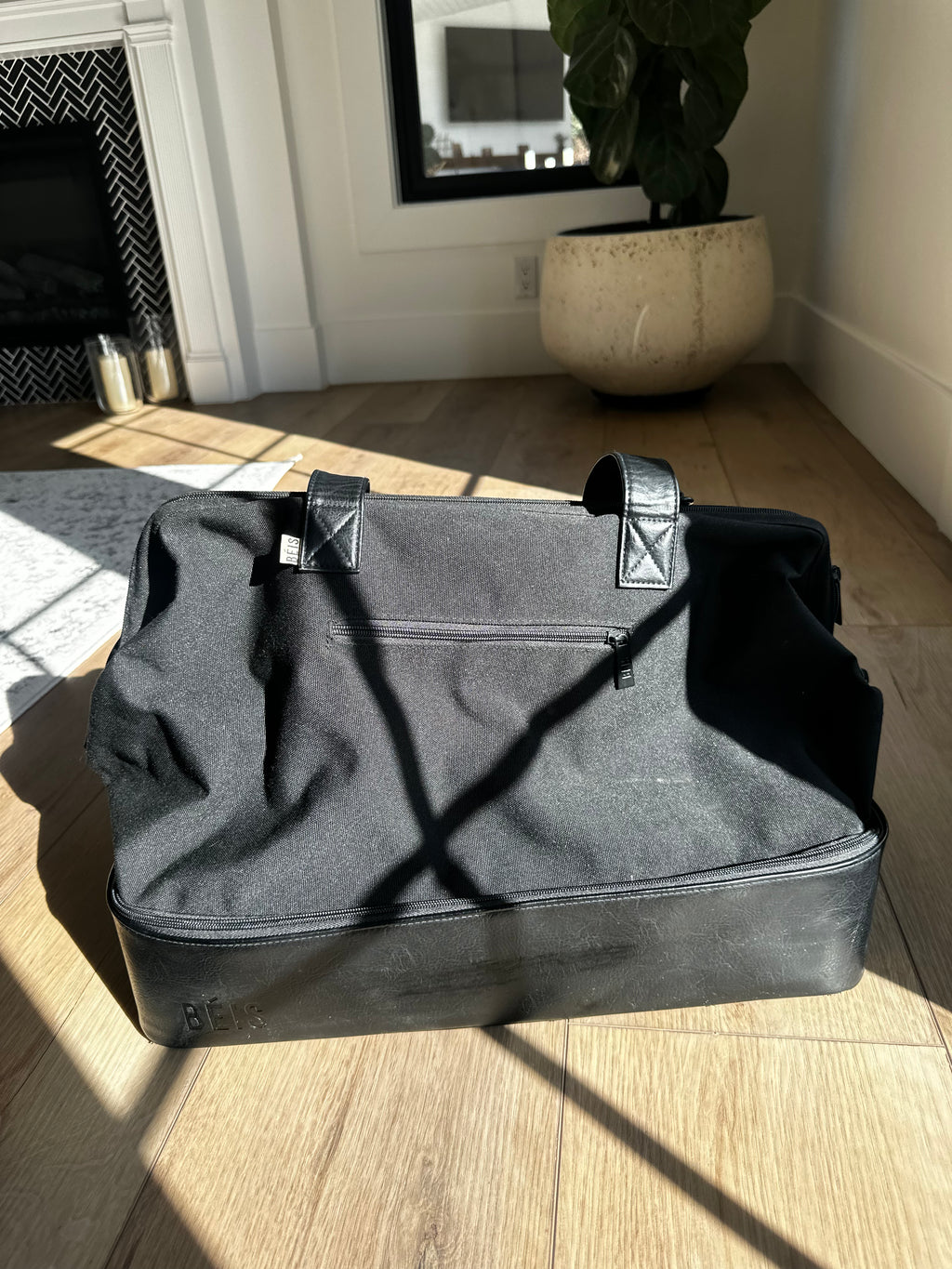 Used Beis Black Weekender Bag