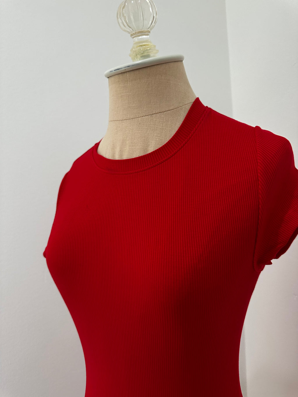 New With Tag Red Ribbed Tshirt Maxi Dress (SIze xsmall)