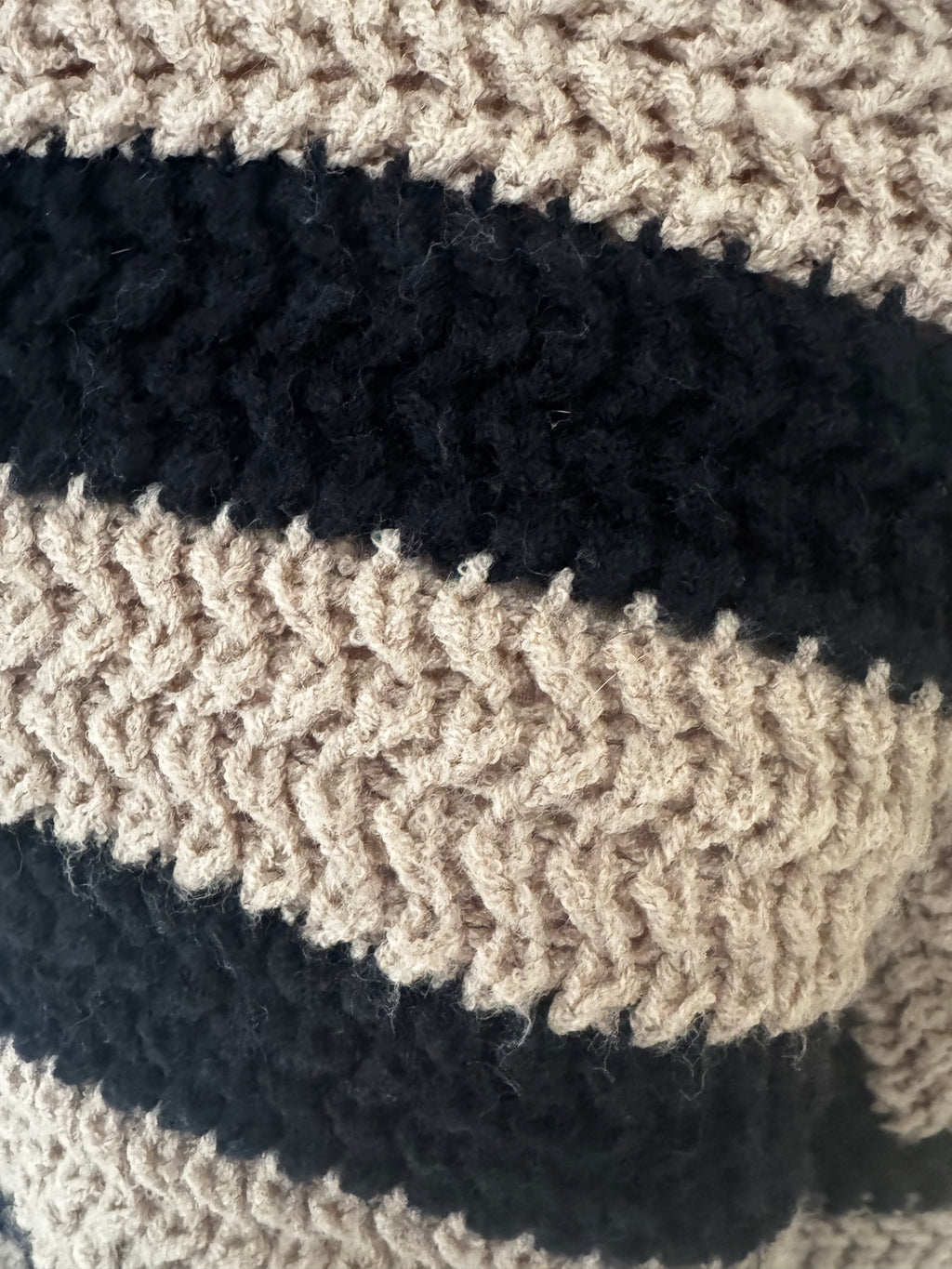 Black and Cream Stripped Sweater