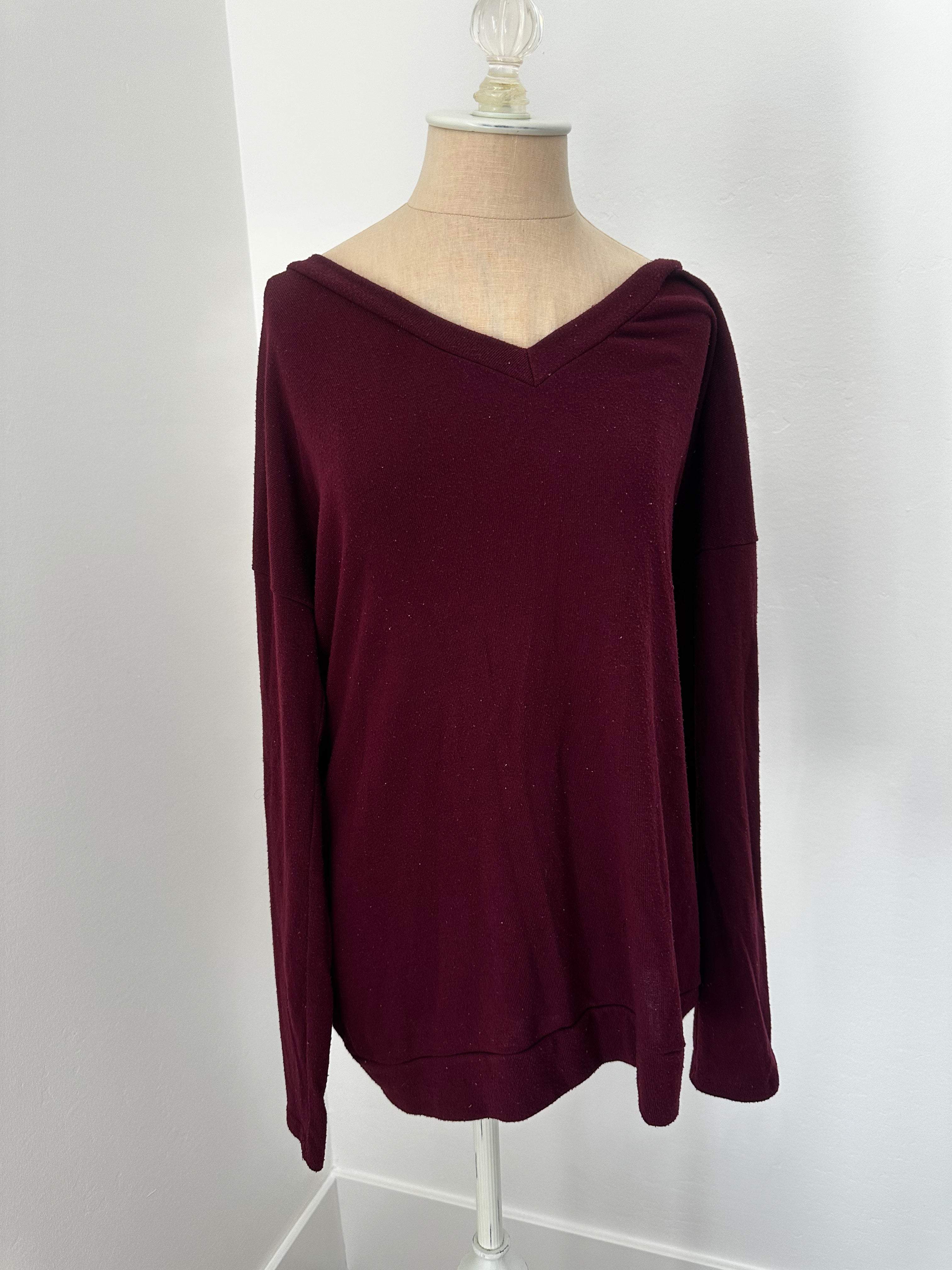 Long Sleeve Burgundy (Size Medium)