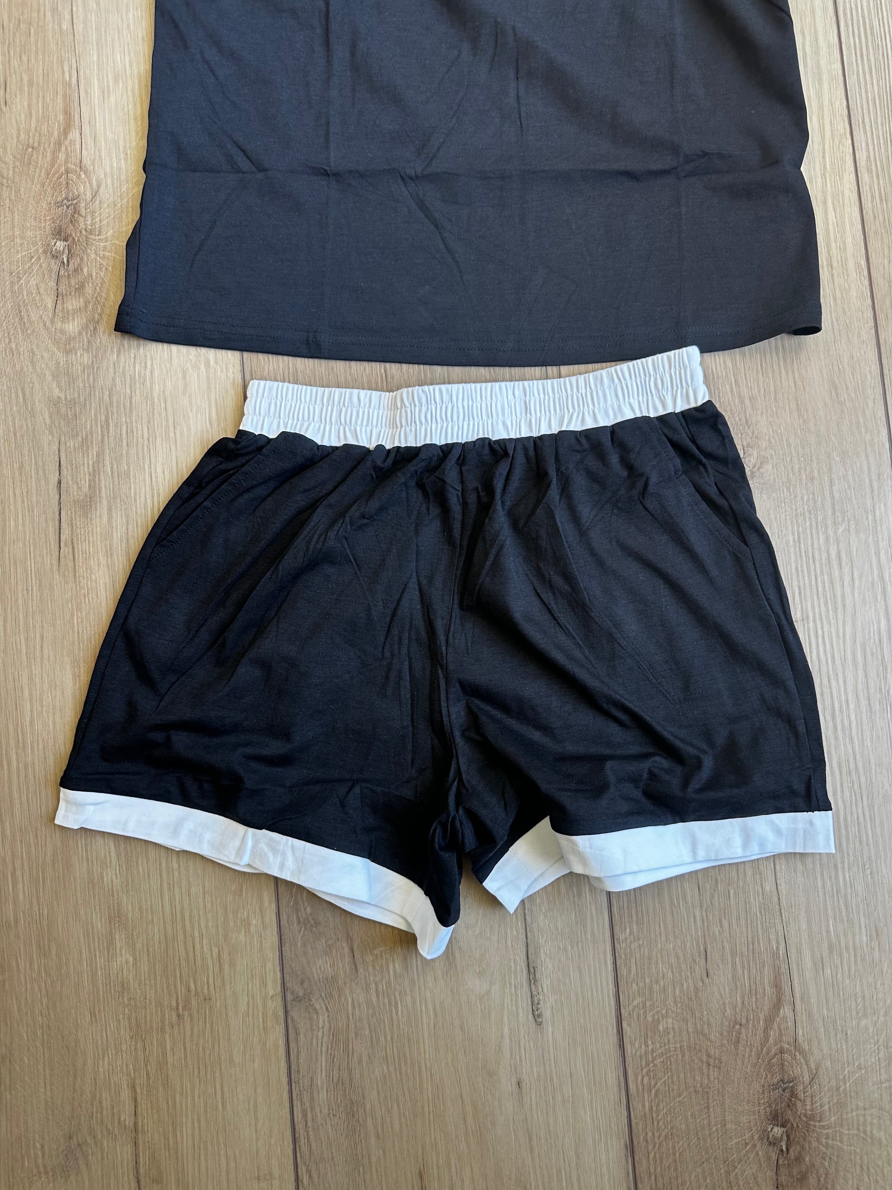 Black and White Short Set New With Tag (Size Small)
