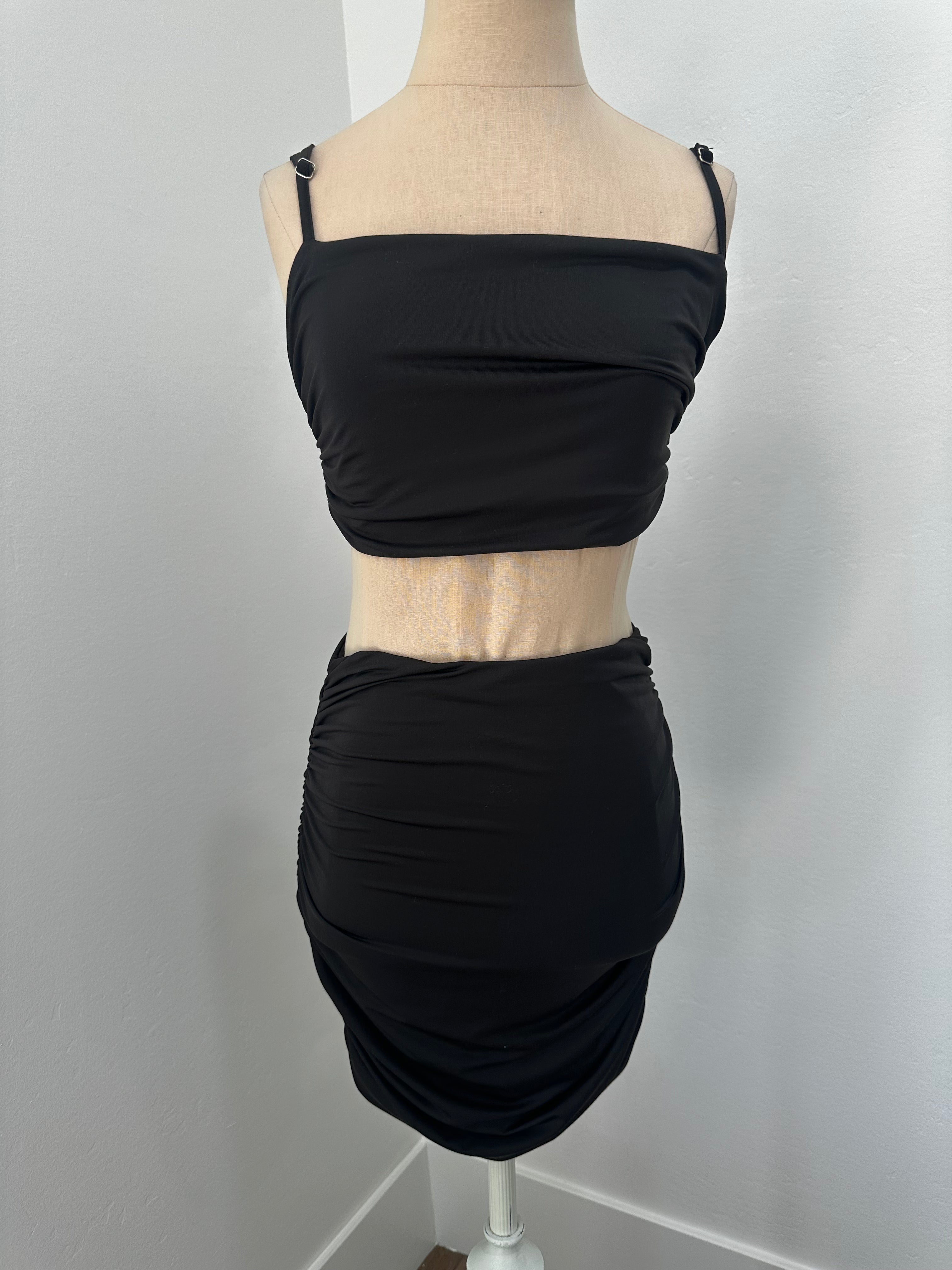 Black Skirt and Top (Size Large)