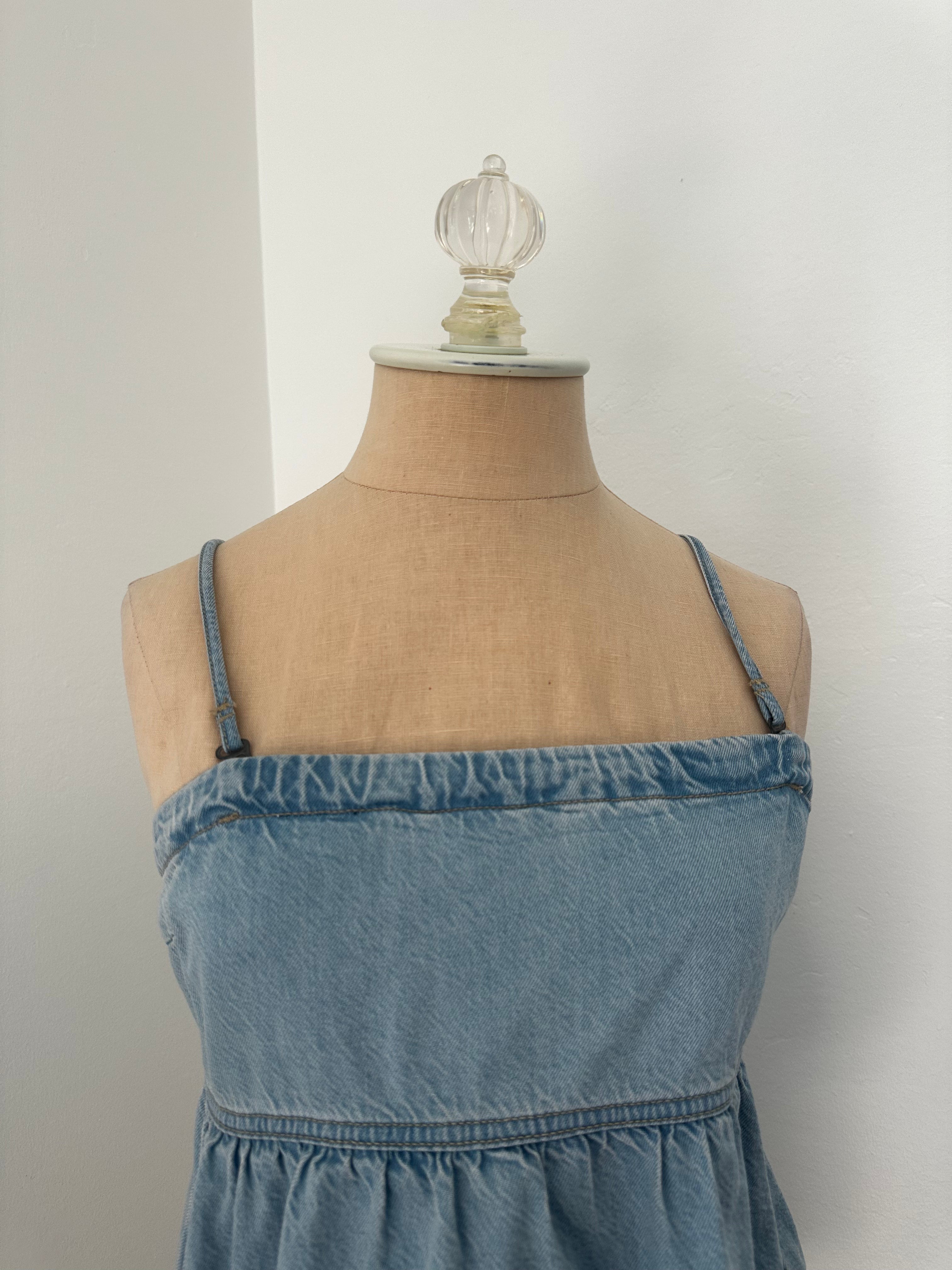 Denim Bubble Top (SIze Xsmall)