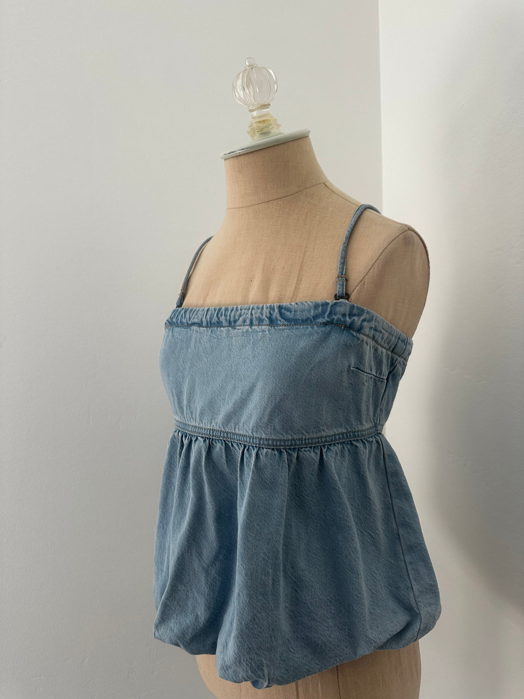 Denim Bubble Top (SIze Xsmall)