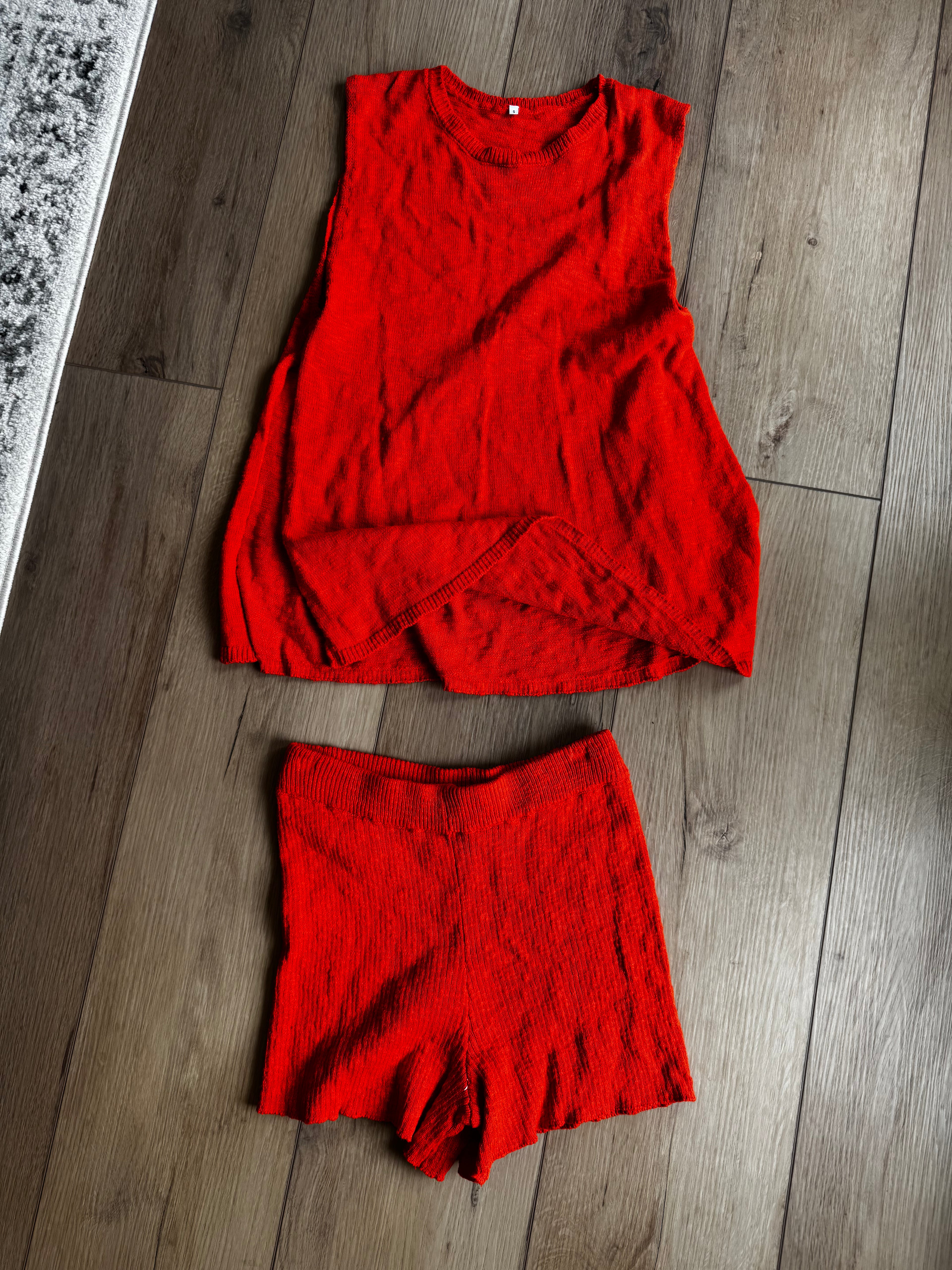 Orange Crochet Set (Shorts and Tank)