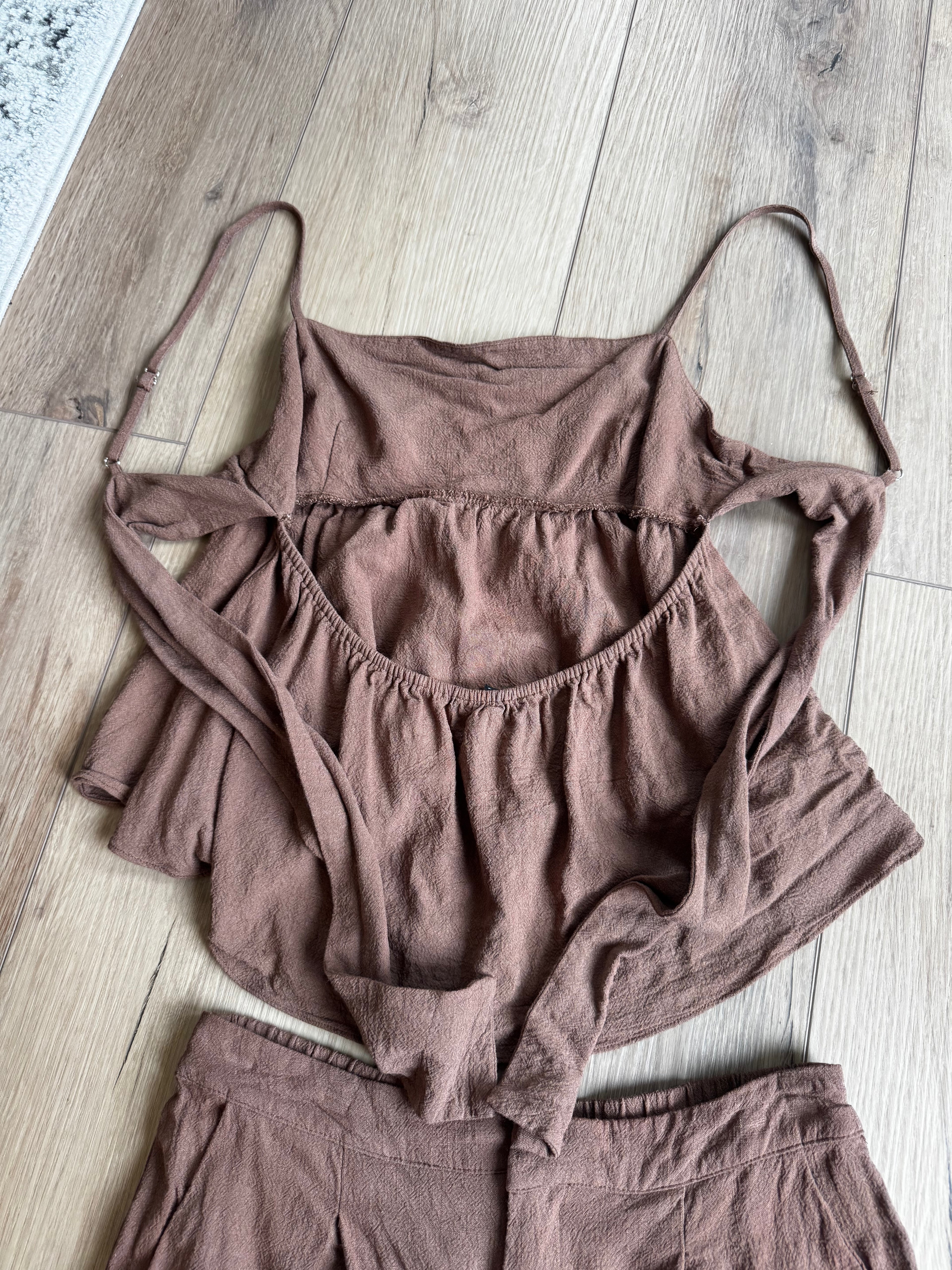 Brown Tank & Short Set by Vici (Top is L//Shorts are M)