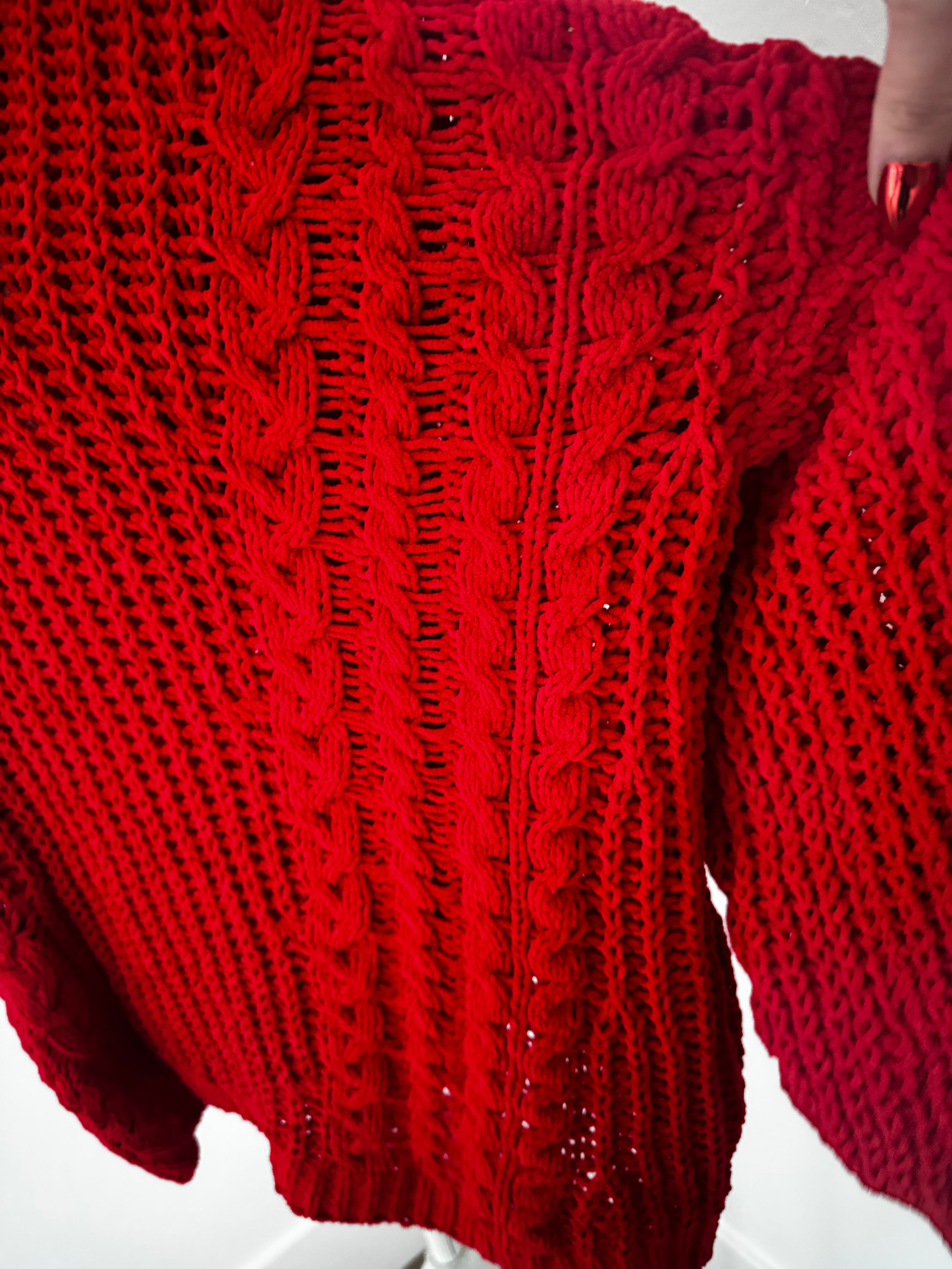 Red Sweater by Pink Lily