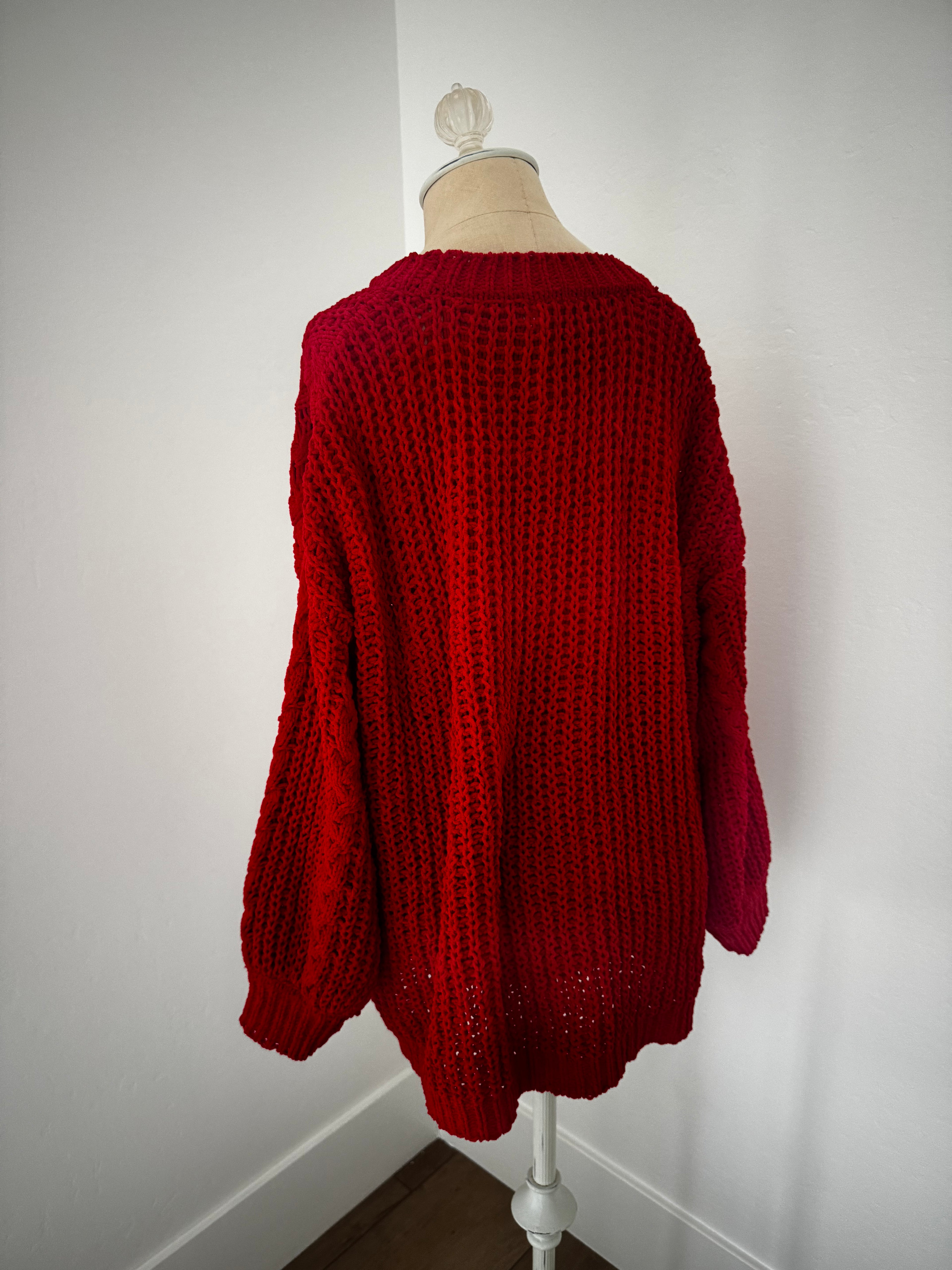 Red Sweater by Pink Lily