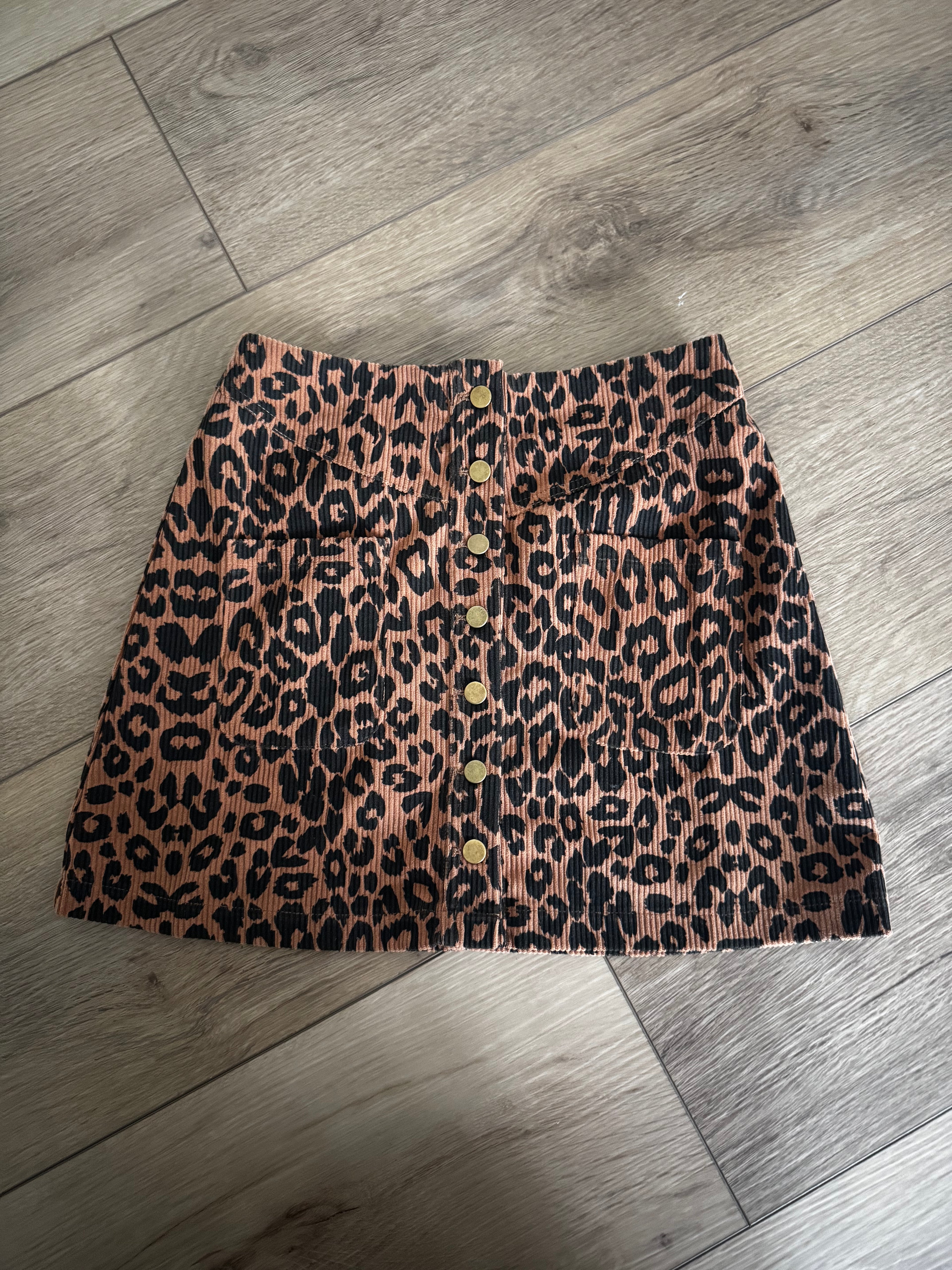 Leopard Print Skirt by Pink Lily