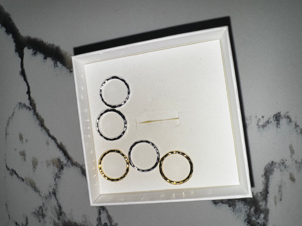 5 Mini Gold & Silver Rings by Lavender Blue (size: 5)