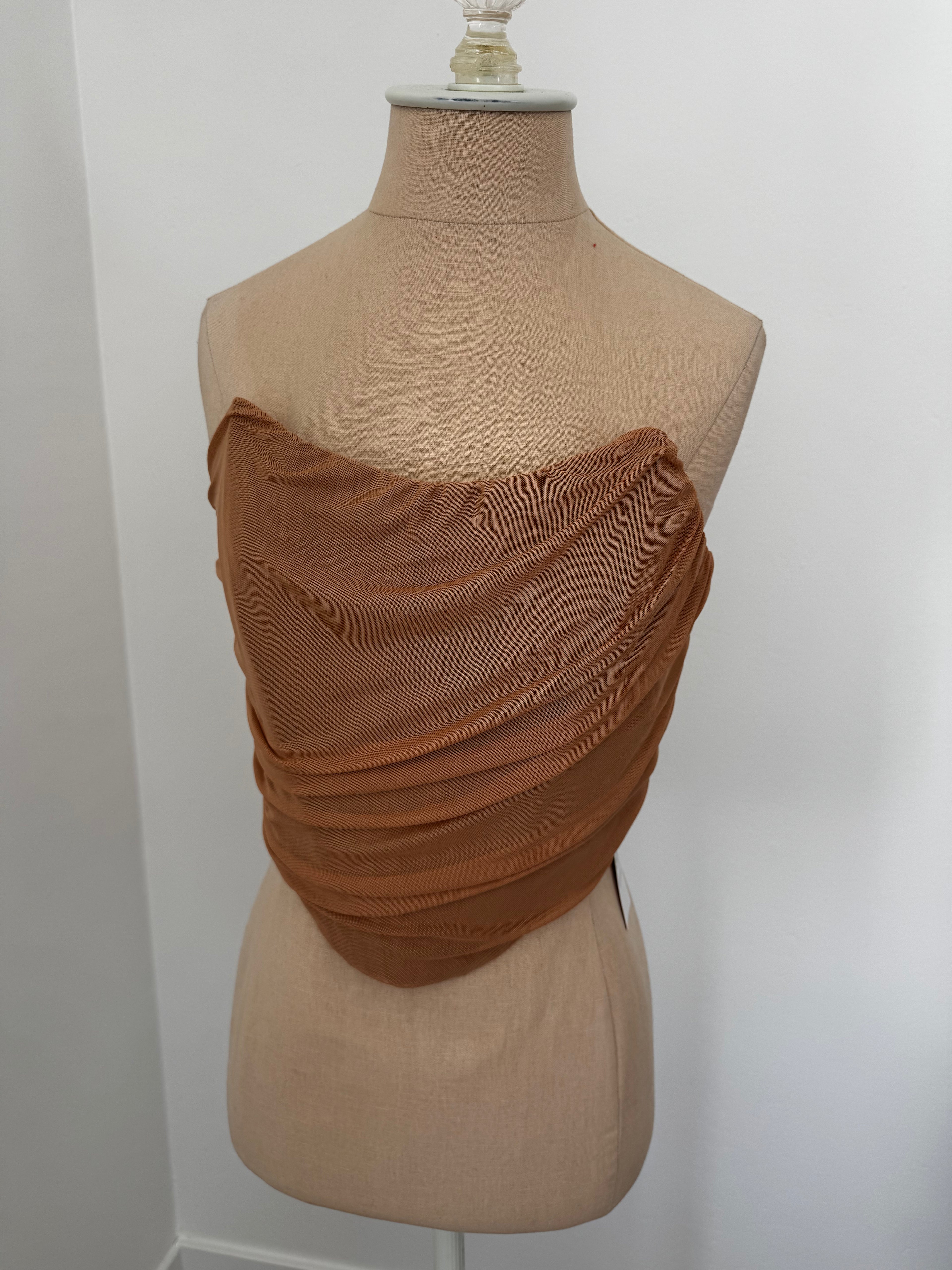 Strapless Tan Going Out Top