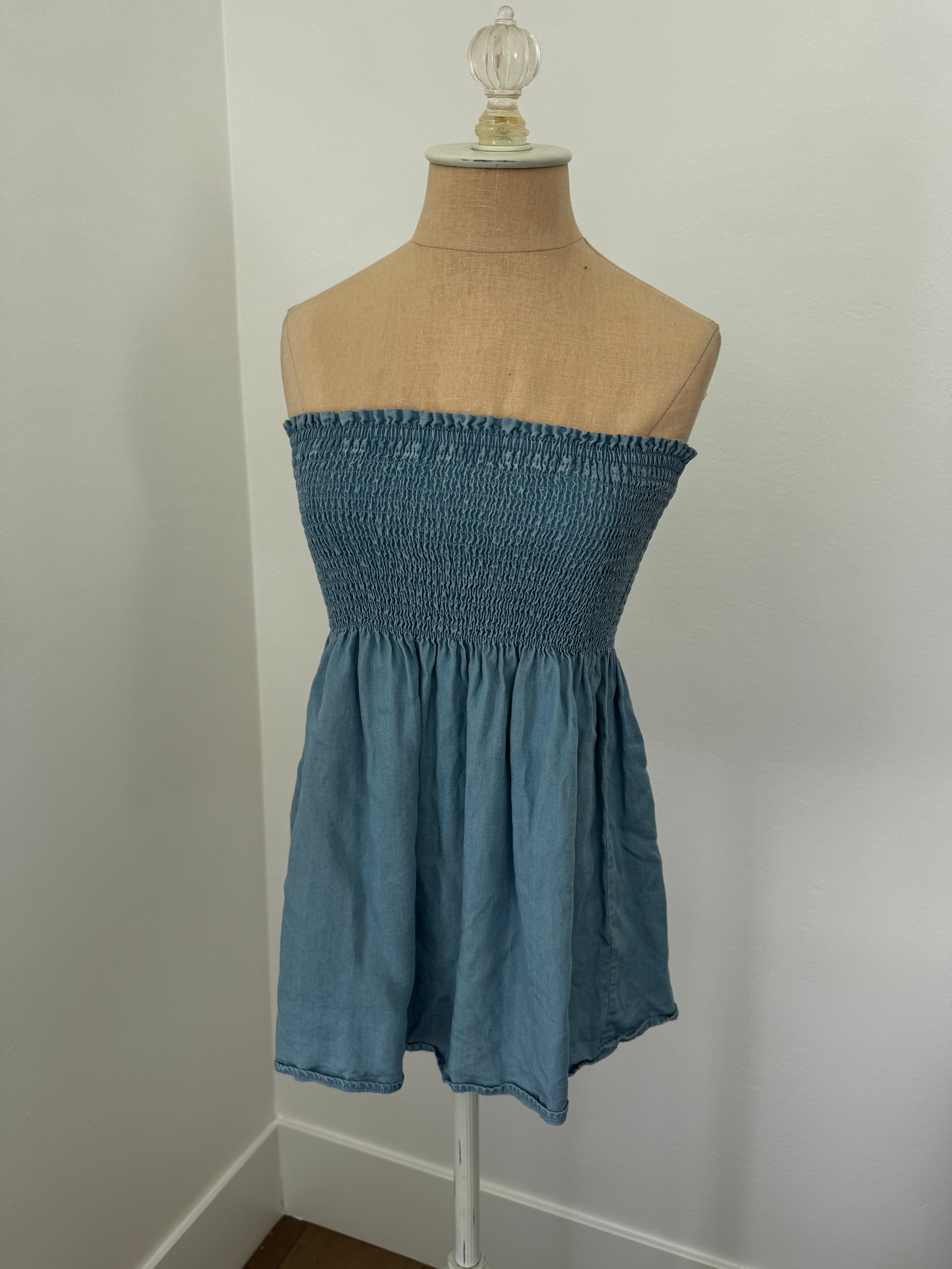 Denim Colored Tube Top