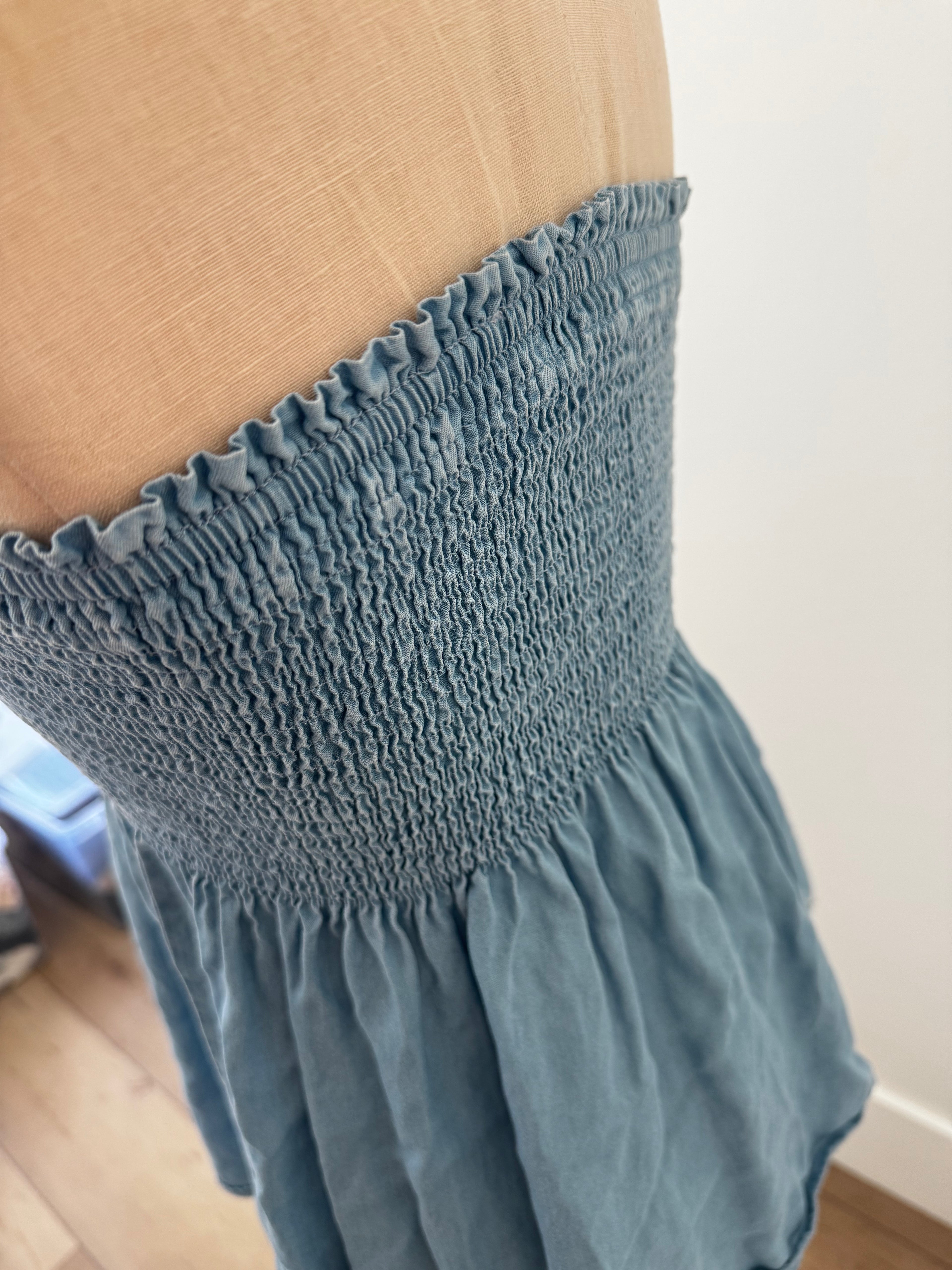 Denim Colored Tube Top
