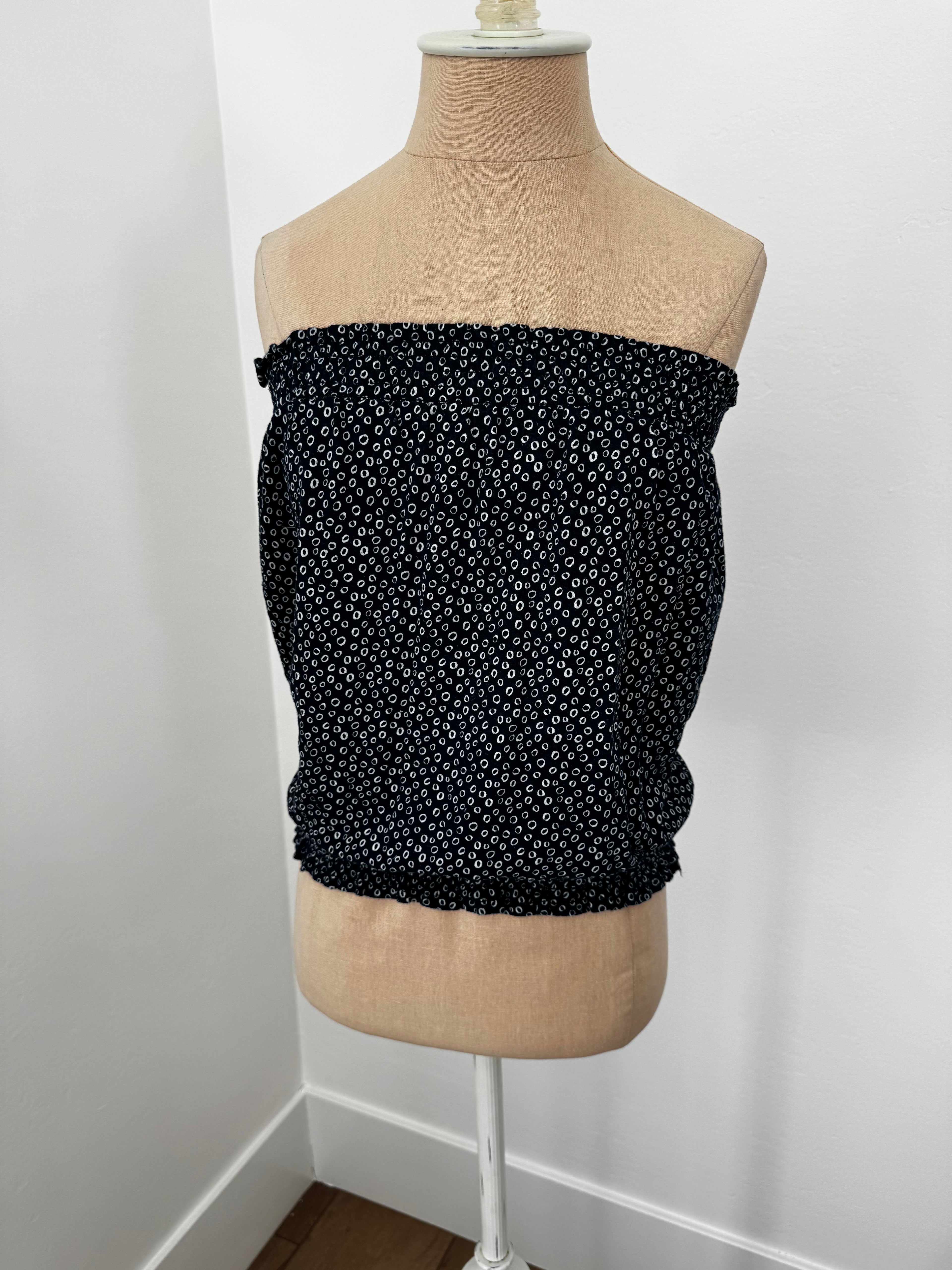 Blue Tube Top by Anthropologie