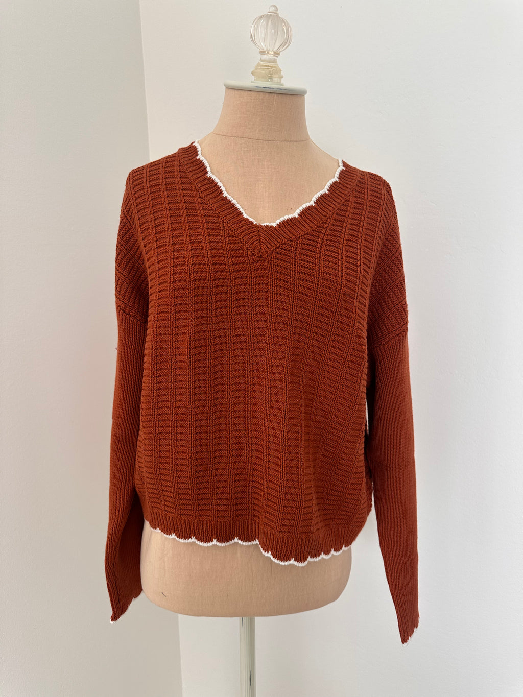 Burnt Orange Sweater (Size Small)