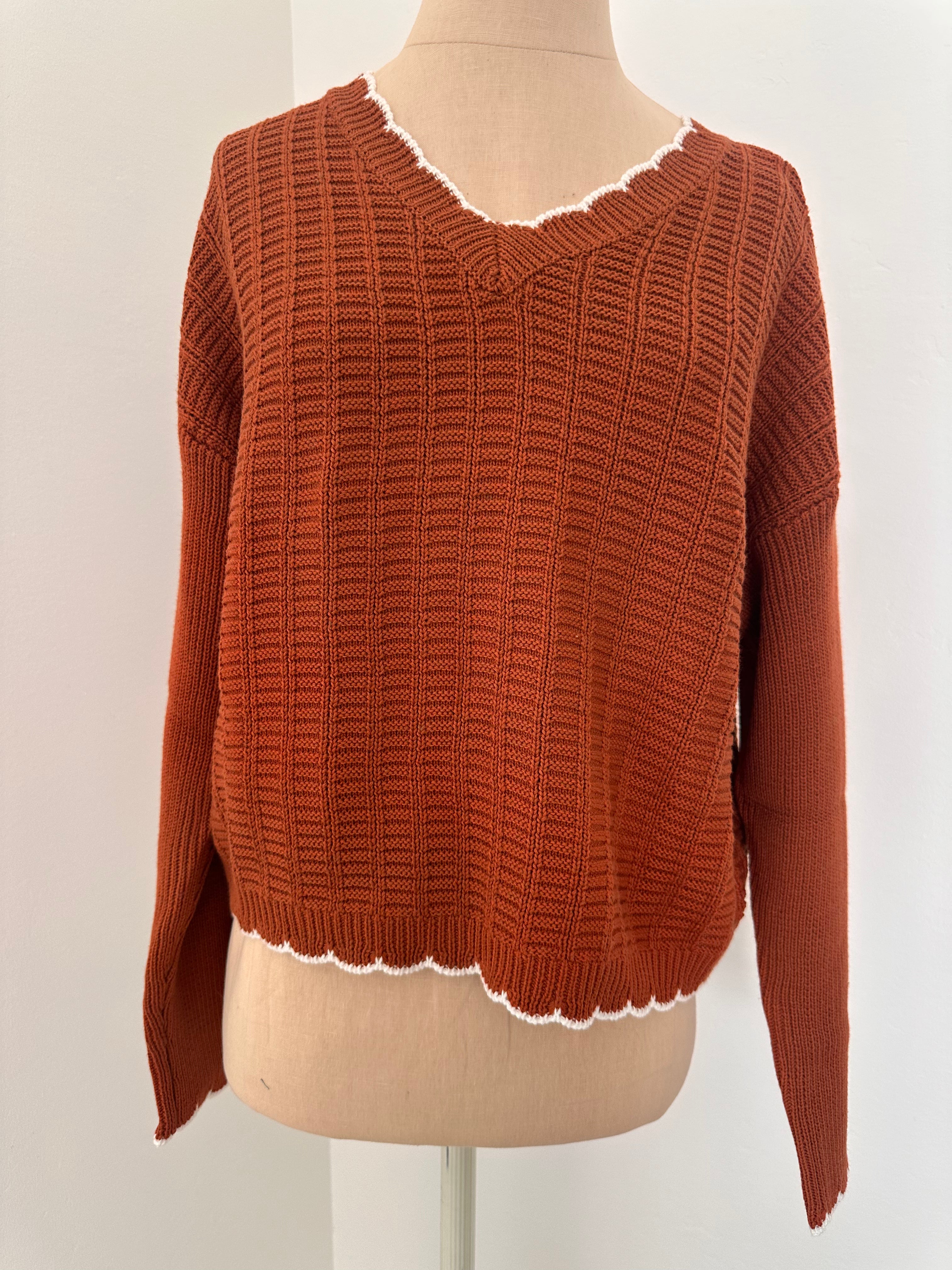 Burnt Orange Sweater (Size Small)