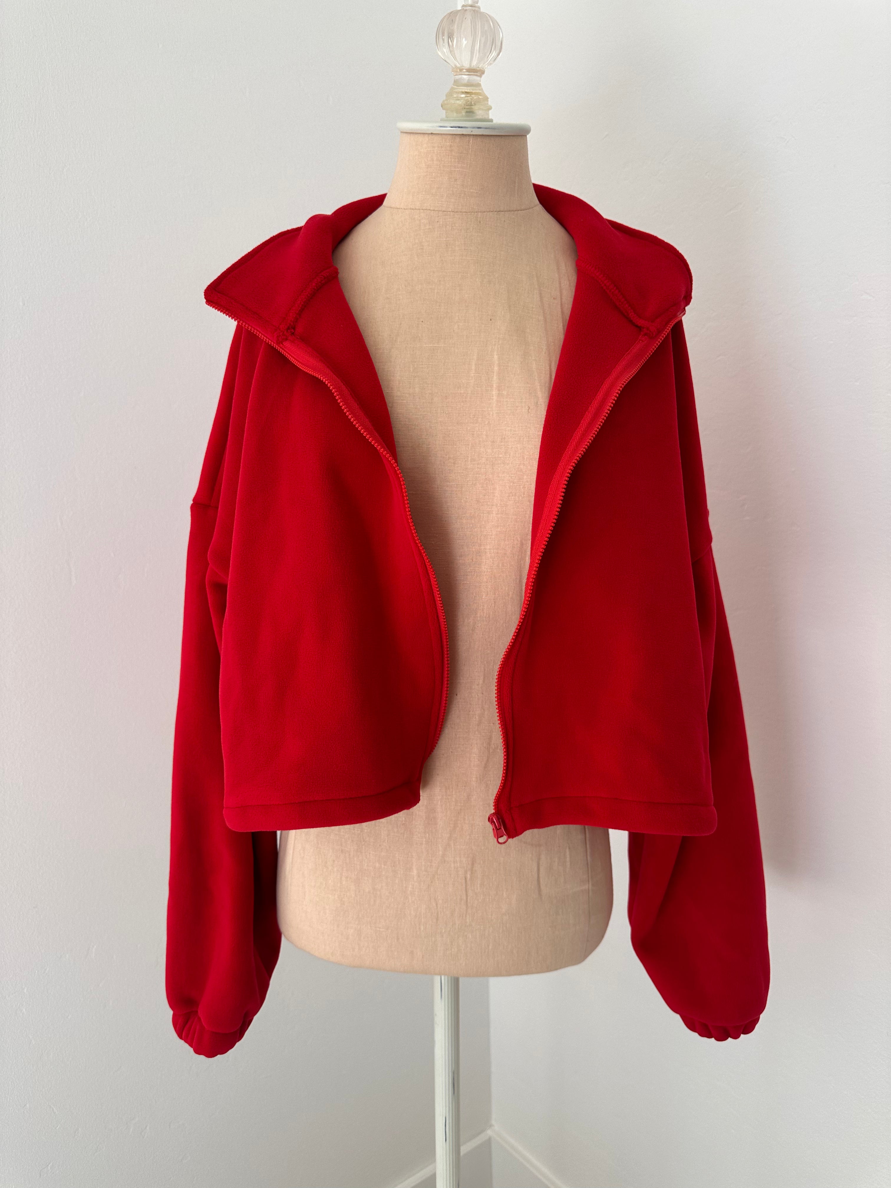 Red Fleece Jacket New With Tag (Size Small)