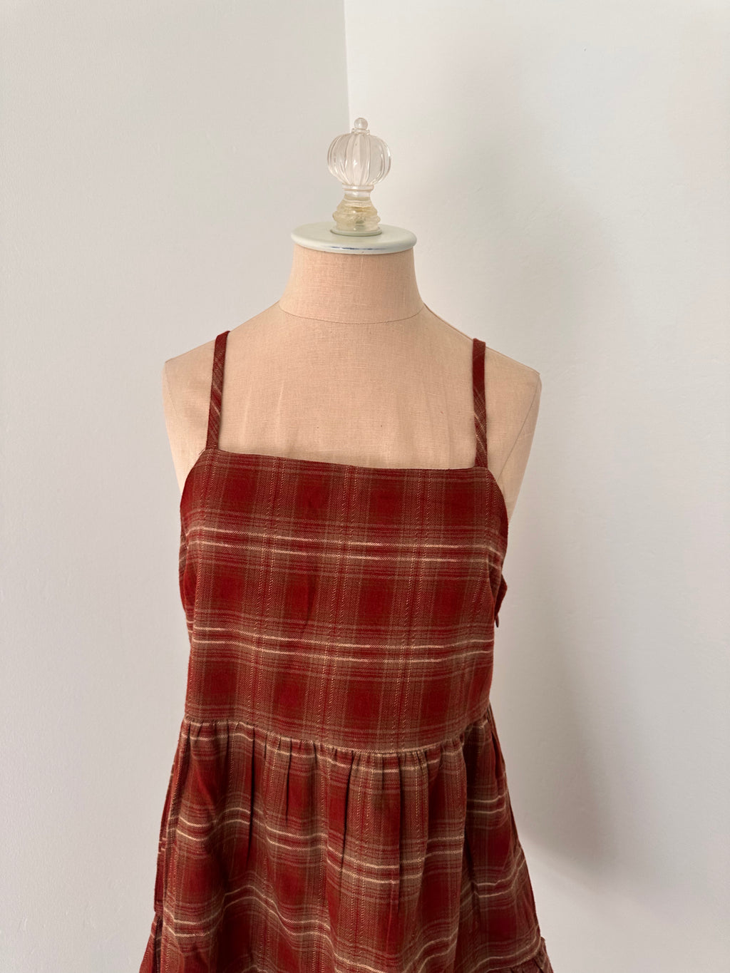 Red and Tan Dress (Size Small)