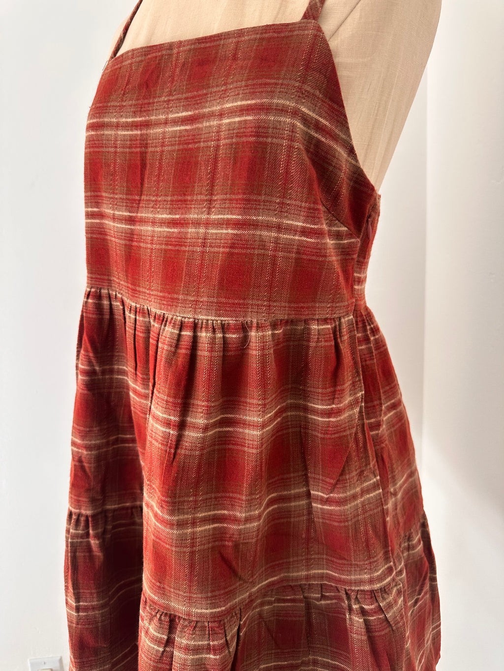 Red and Tan Dress (Size Small)