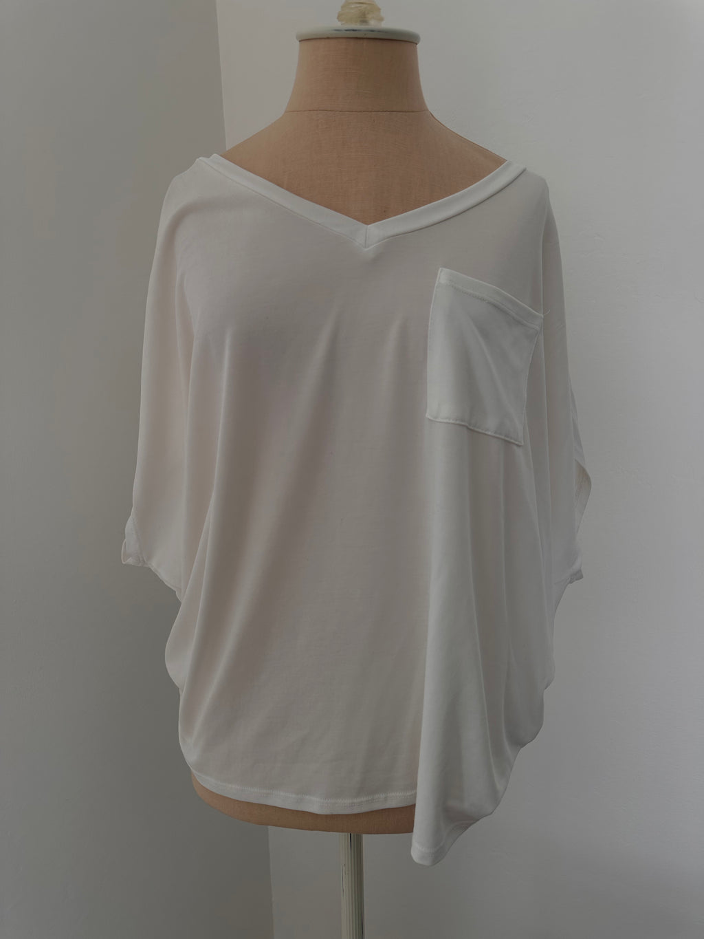 White Vneck Tshirt (size small)
