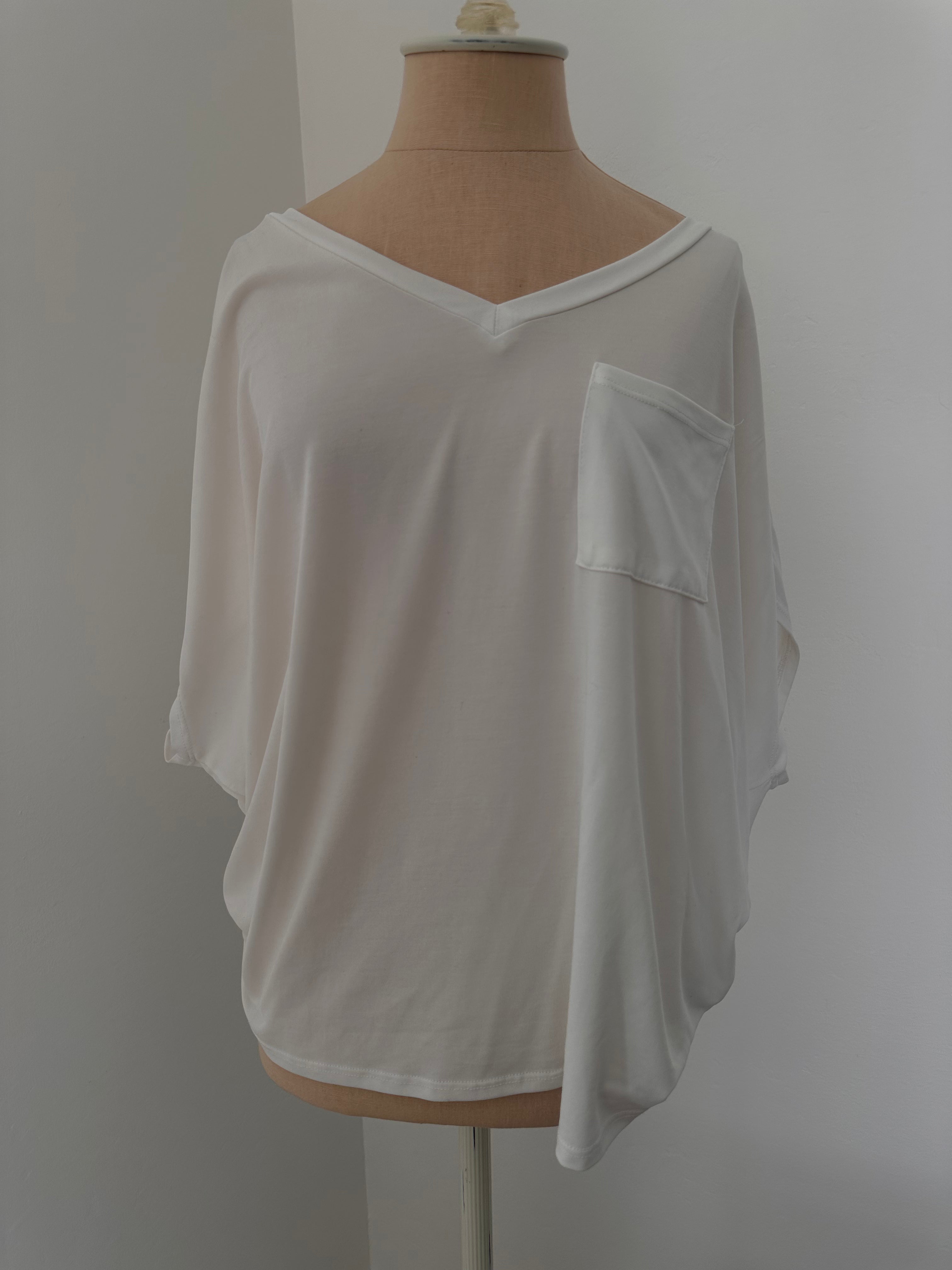 White Vneck Tshirt (size small)