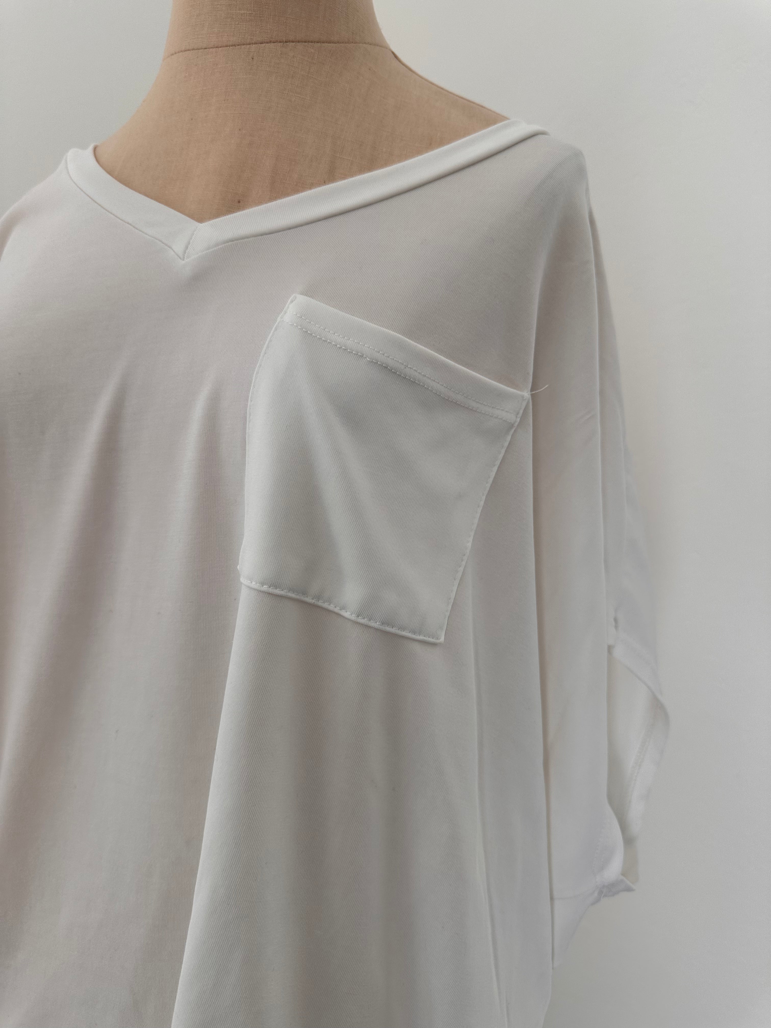 White Vneck Tshirt (size small)